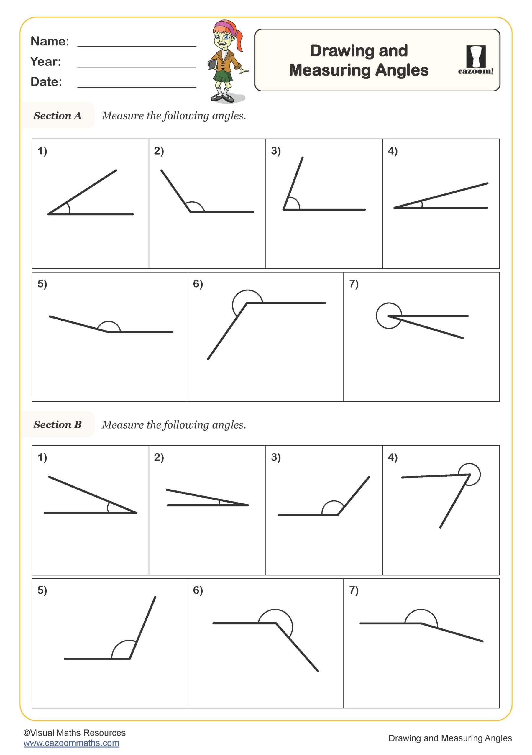 Drawing And Measuring Angles Worksheet PDF Printable Geometry Worksheets Drawing And Measuring Angles Worksheet PDF Printable Geometry Worksheets