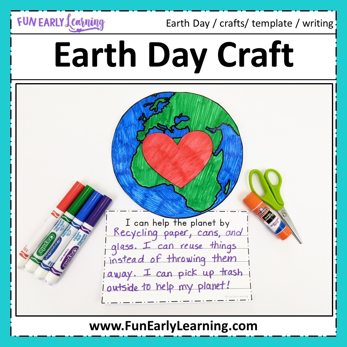 Earth Day Crafts And Writing Prompts Fun Early Learning