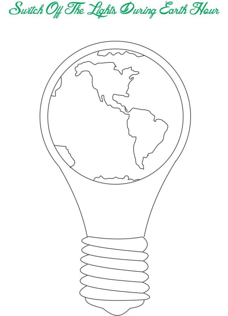 Earth Day Printable Coloring Page For Kids 9