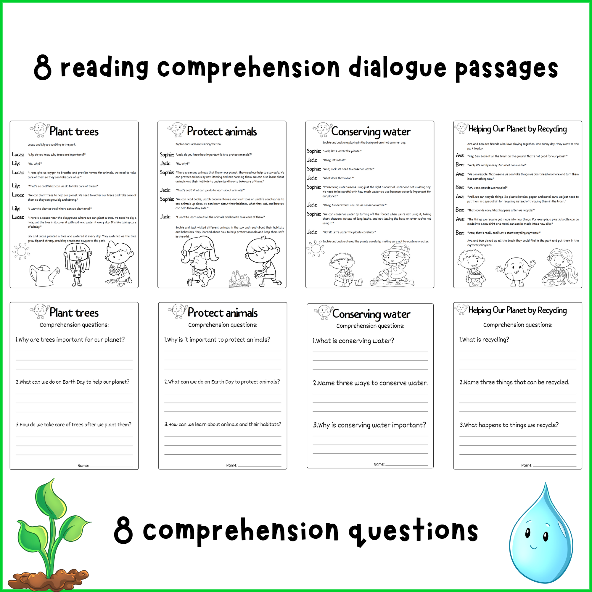 Dialogue Reading Comprehension Worksheets Dialogue Reading Comprehension Worksheets