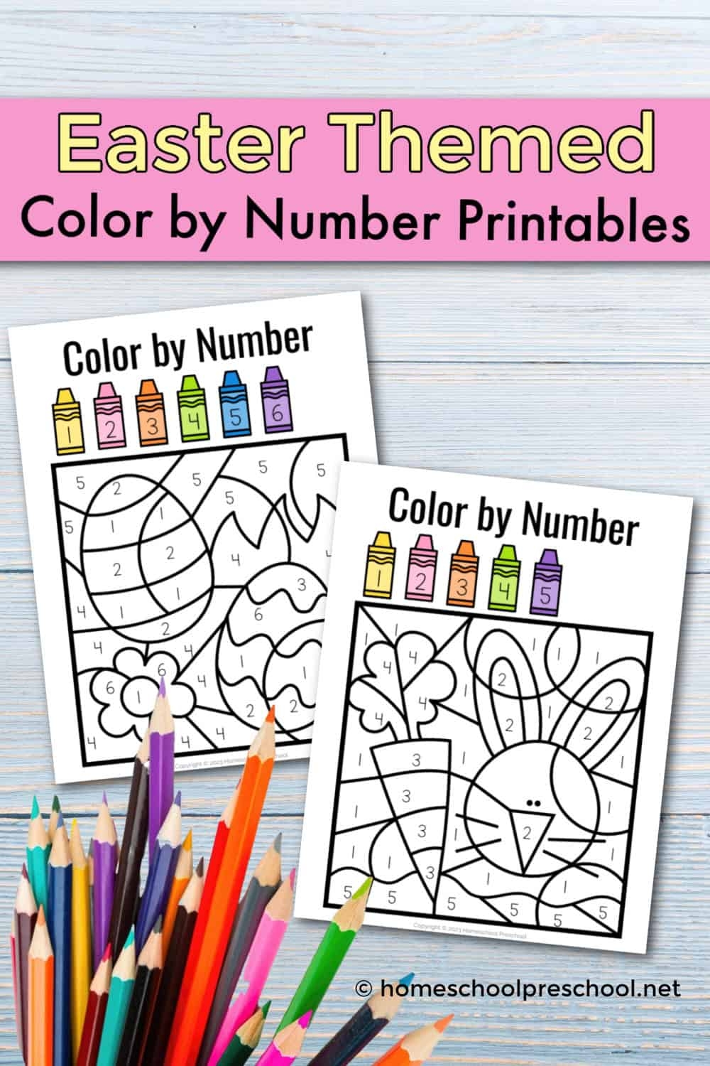 Easter Color By Number Printable Homeschool Preschool Easter Color By Number Printable Homeschool Preschool