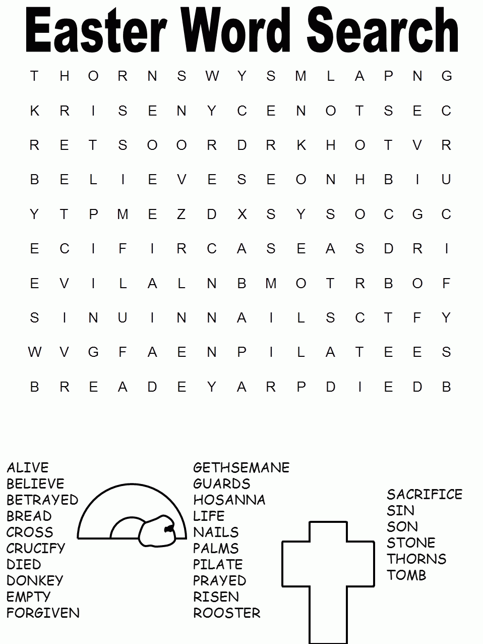 Free Printable Easter Sunday Worksheet