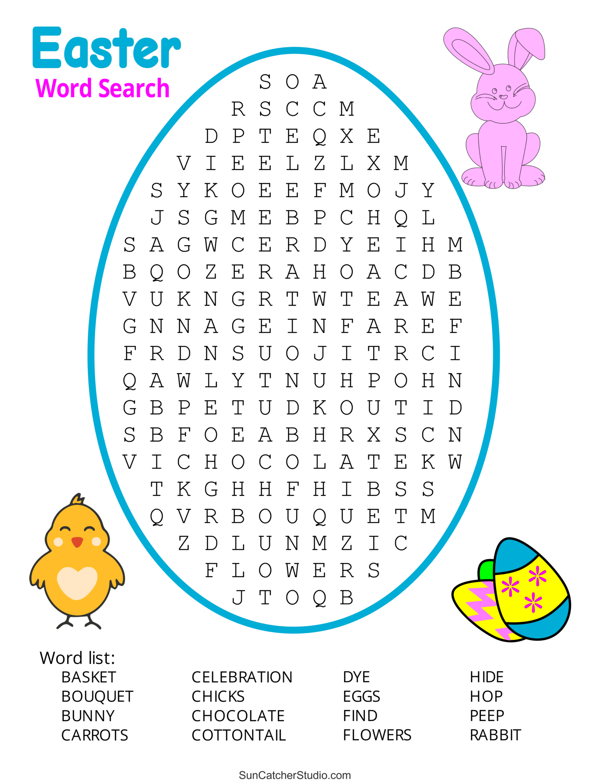 Easter Word Search Free Printable PDF Puzzles Free Printables Easter Word Search Free Printable PDF Puzzles Free Printables