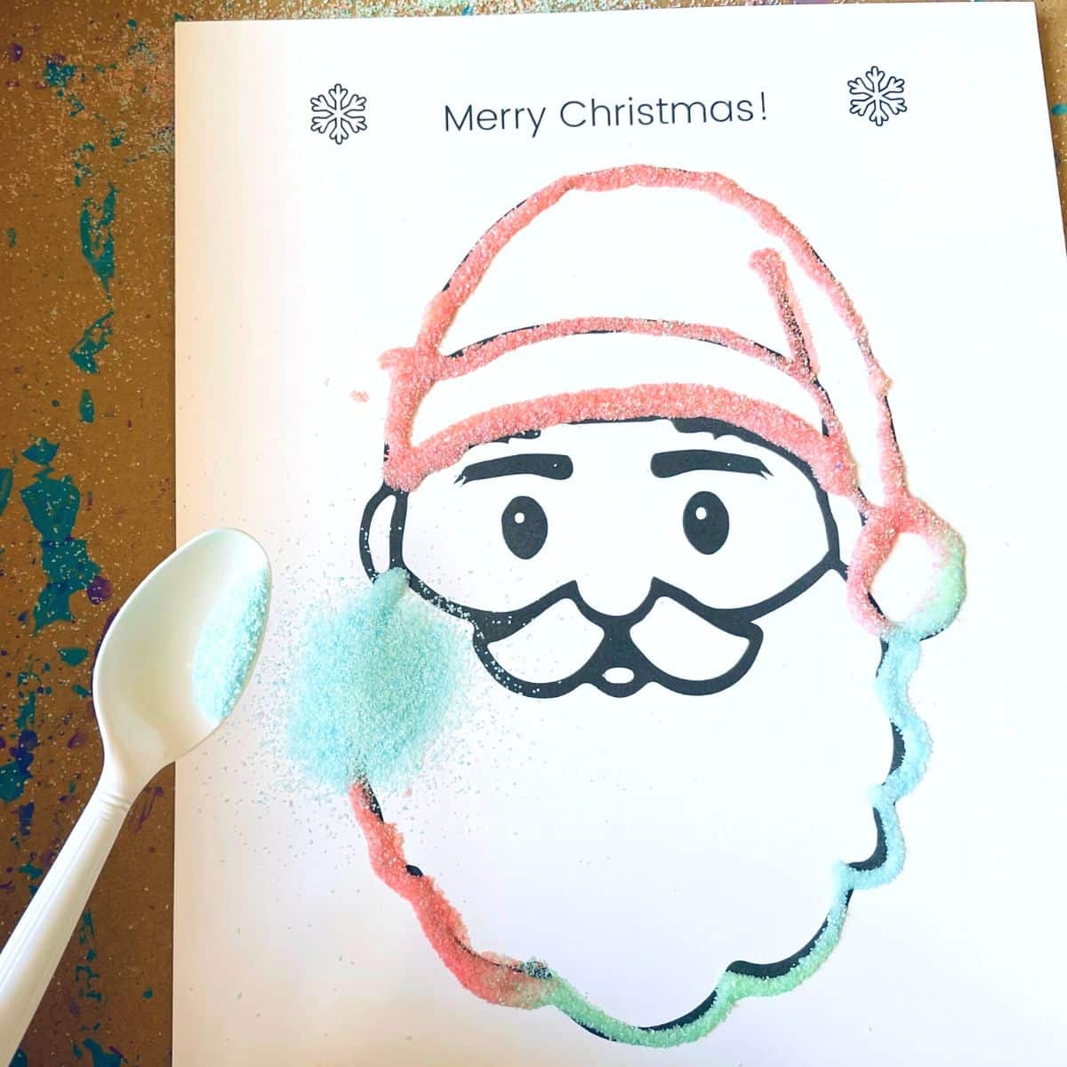 Easy Preschool Santa Craft with Santa Face Printable Easy Preschool Santa Craft with Santa Face Printable