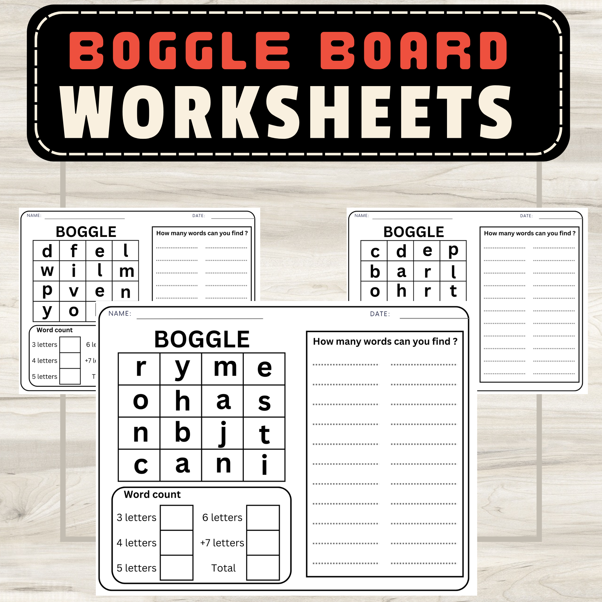 Editable Boggle Board Worksheets For Making Words Spark Creativity And Vocabulary Skills Made By Teachers Editable Boggle Board Worksheets For Making Words Spark Creativity And Vocabulary Skills Made By Teachers