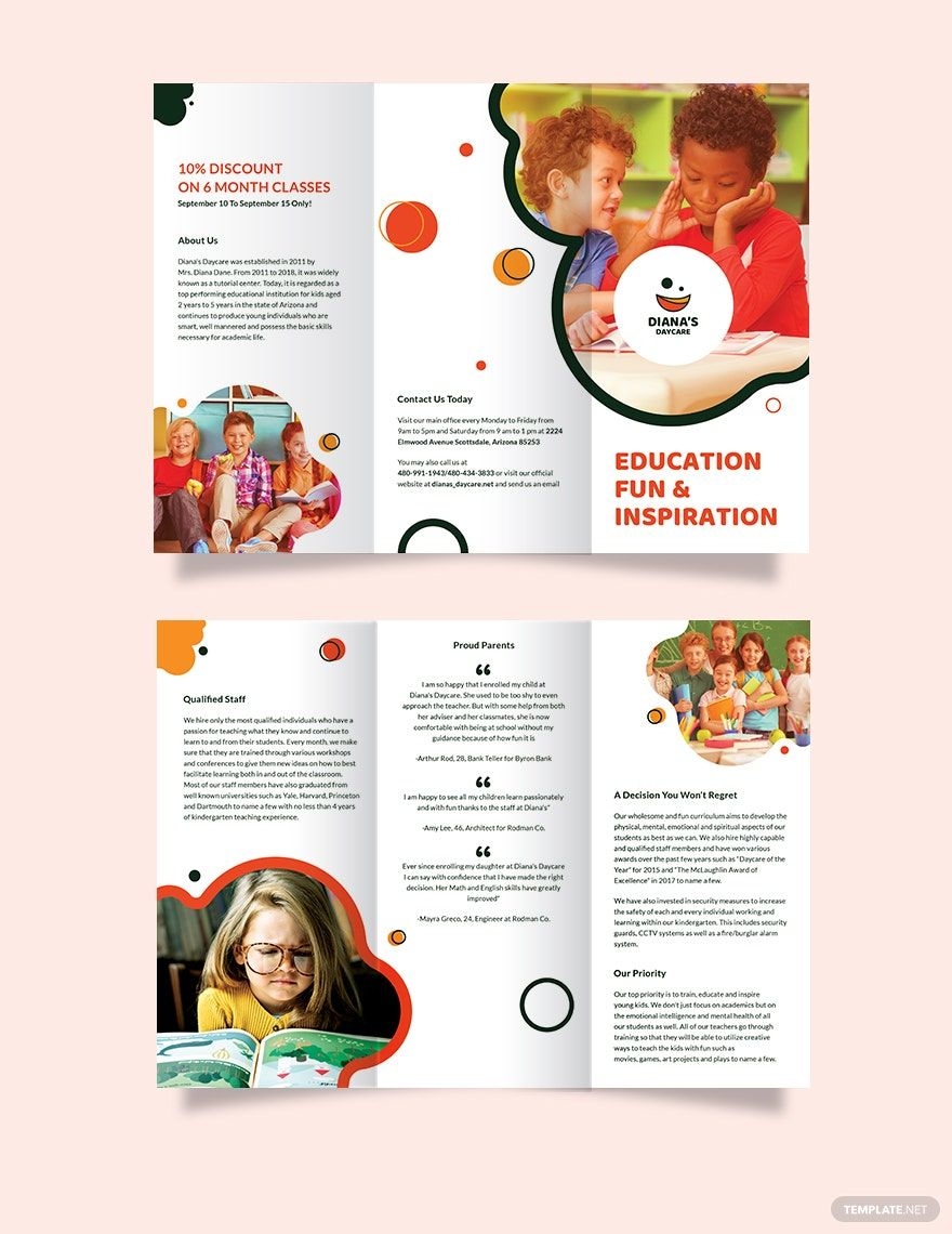 Editable Daycare Brochure Templates In Word To Download Editable Daycare Brochure Templates In Word To Download