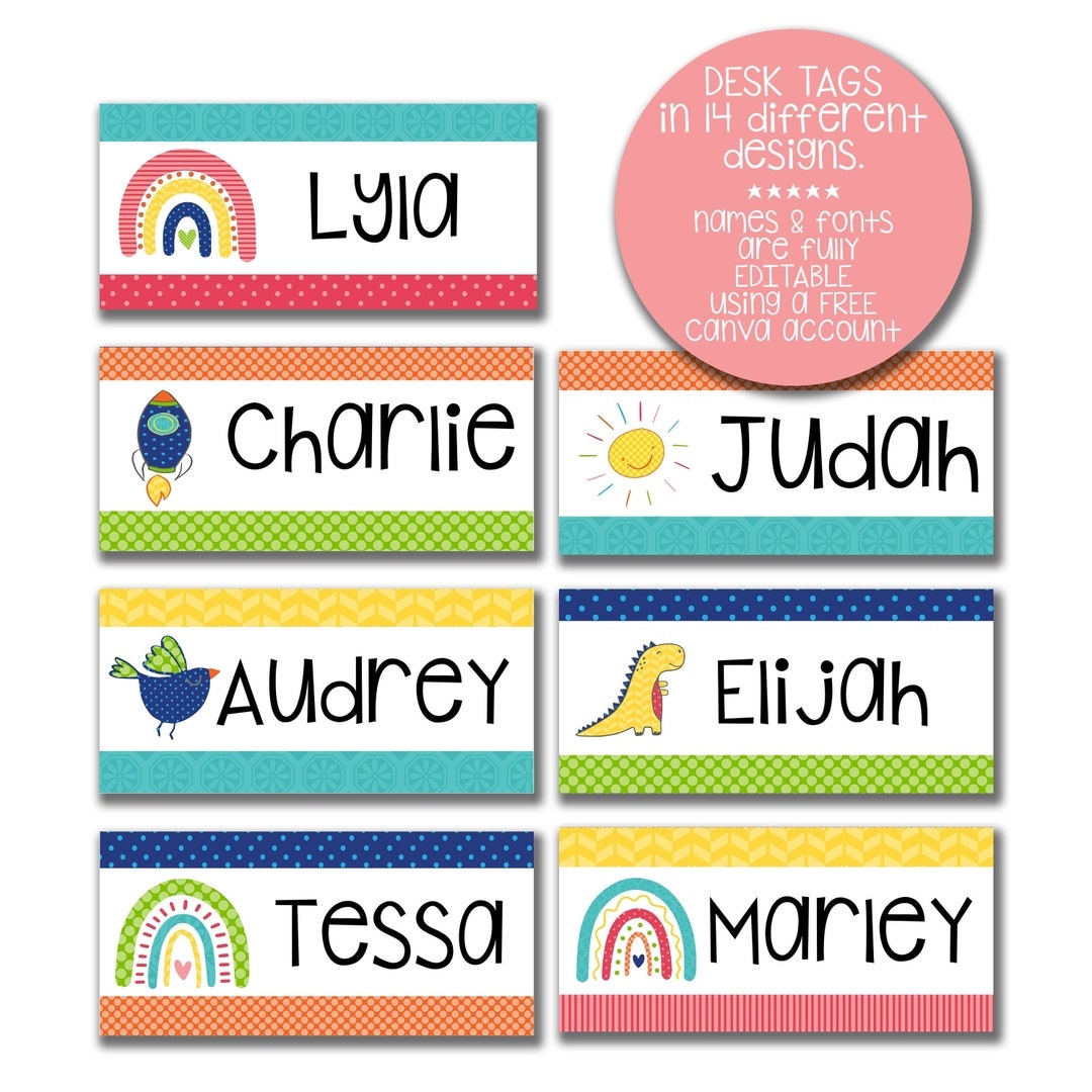 Editable Desk Name Labels Name Plates Instant Downloads Bright Worksheets Library Editable Desk Name Labels Name Plates Instant Downloads Bright Worksheets Library