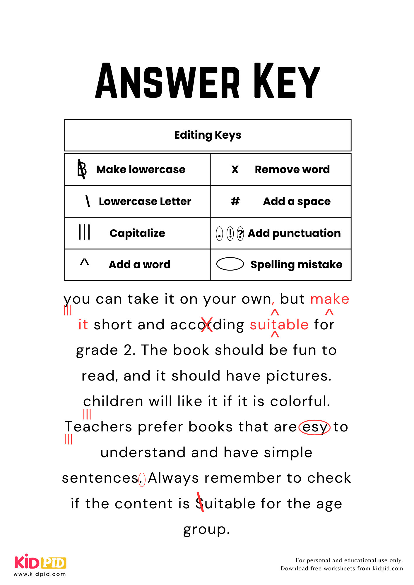 Free Editing Worksheets Grade 5 Free Editing Worksheets Grade 5
