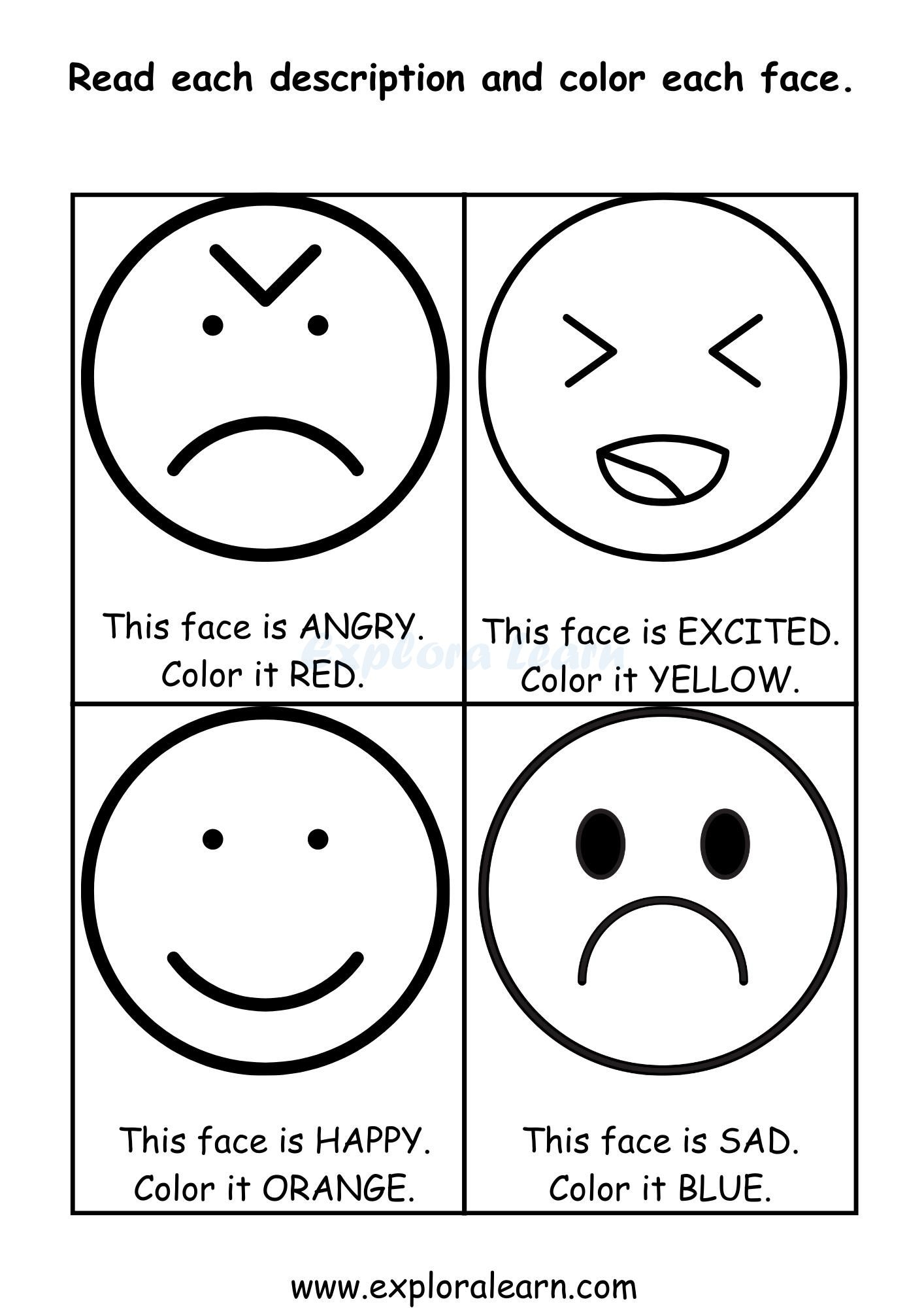 Emotion Recognition Worksheets For ADHD U0026 Autistic Kids
