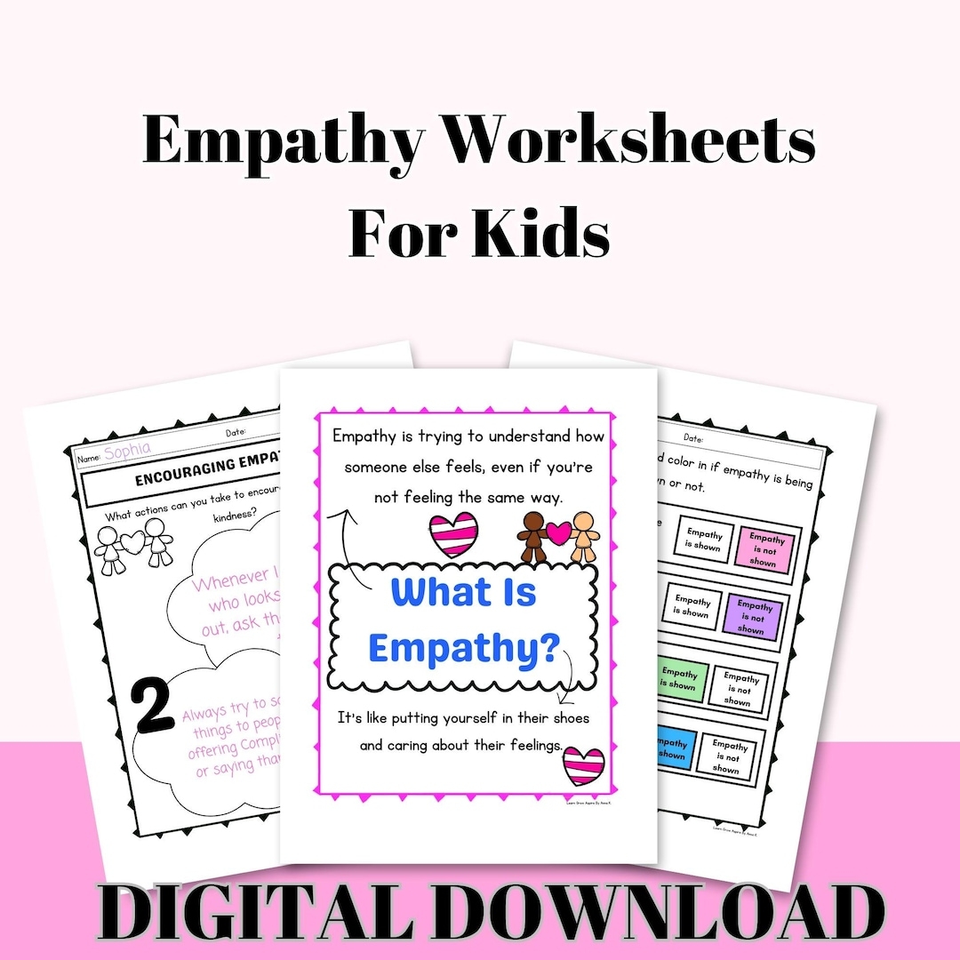 Empathy Worksheets For Kids Printable Empathy Scenario Cards Kid Empathy focused Question Perspective Taking Life Skills For Kids Tweens Etsy