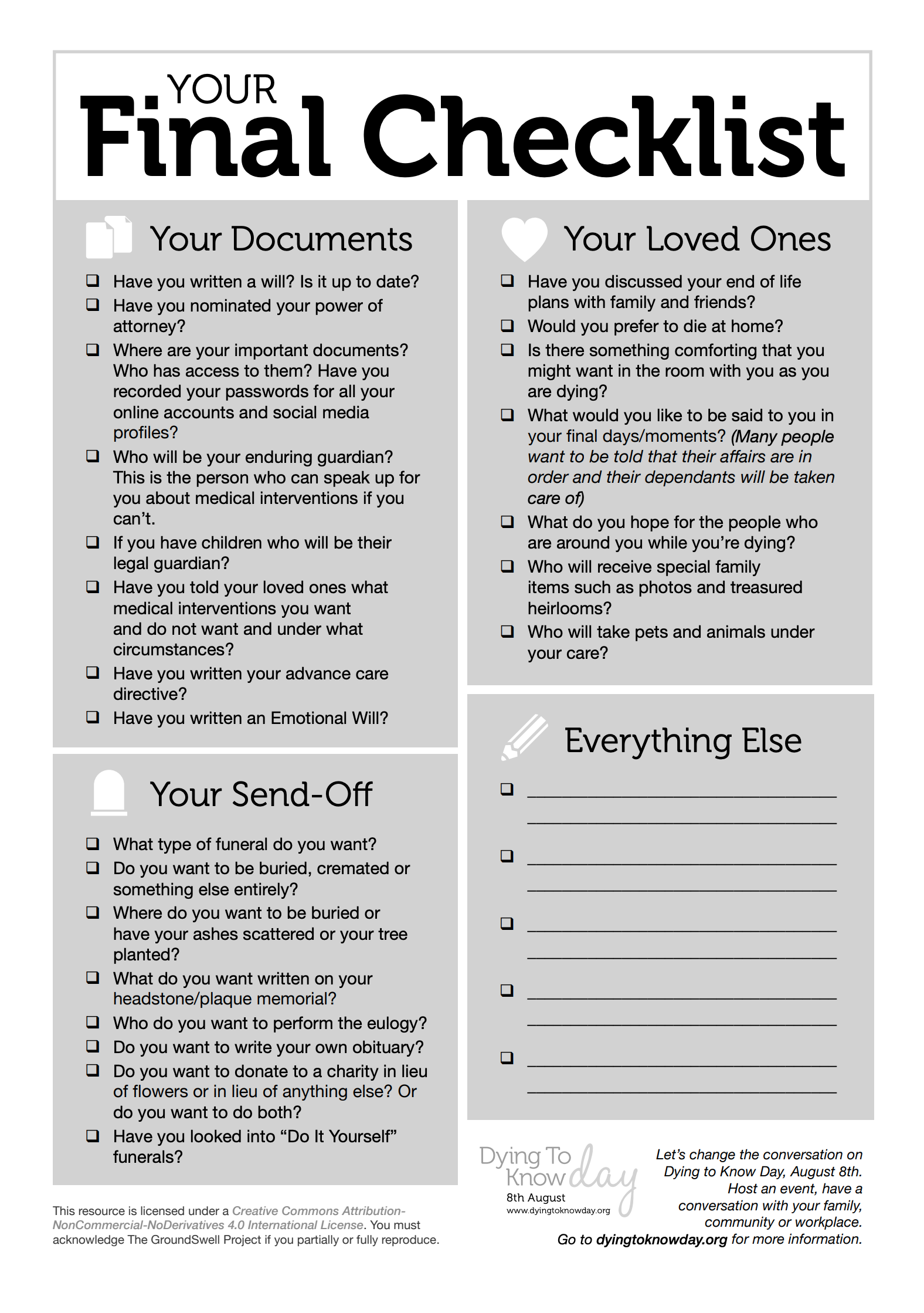 End Of Life Planning Tender Funerals Worksheets Library End Of Life Planning Tender Funerals Worksheets Library