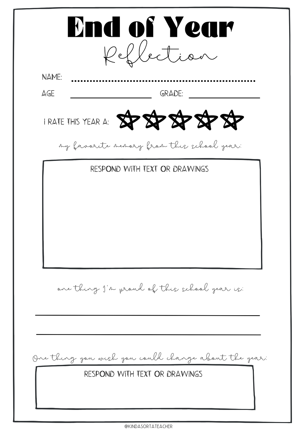 End Of Year Printable Activities Kinda Sorta Teacher End Of Year Printable Activities Kinda Sorta Teacher