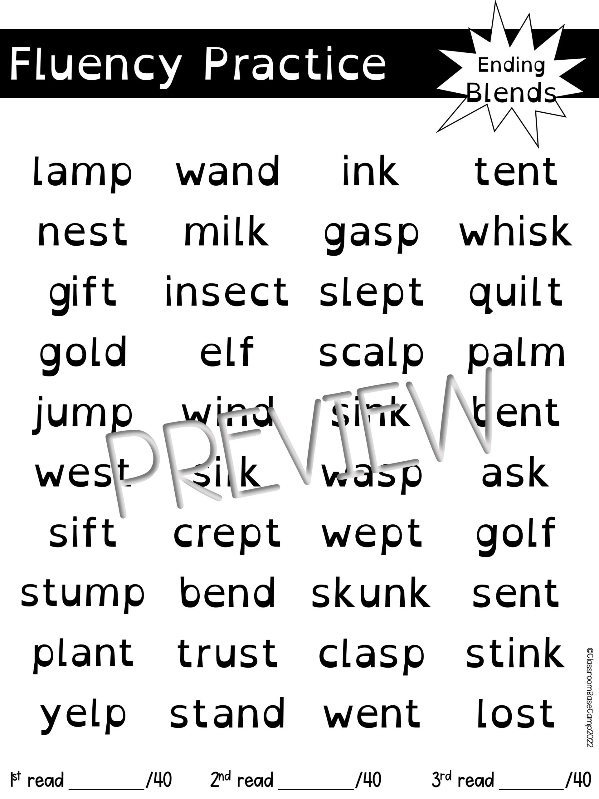 Ending Blends Worksheets Orton Gillingham Activities Made By Teachers Ending Blends Worksheets Orton Gillingham Activities Made By Teachers