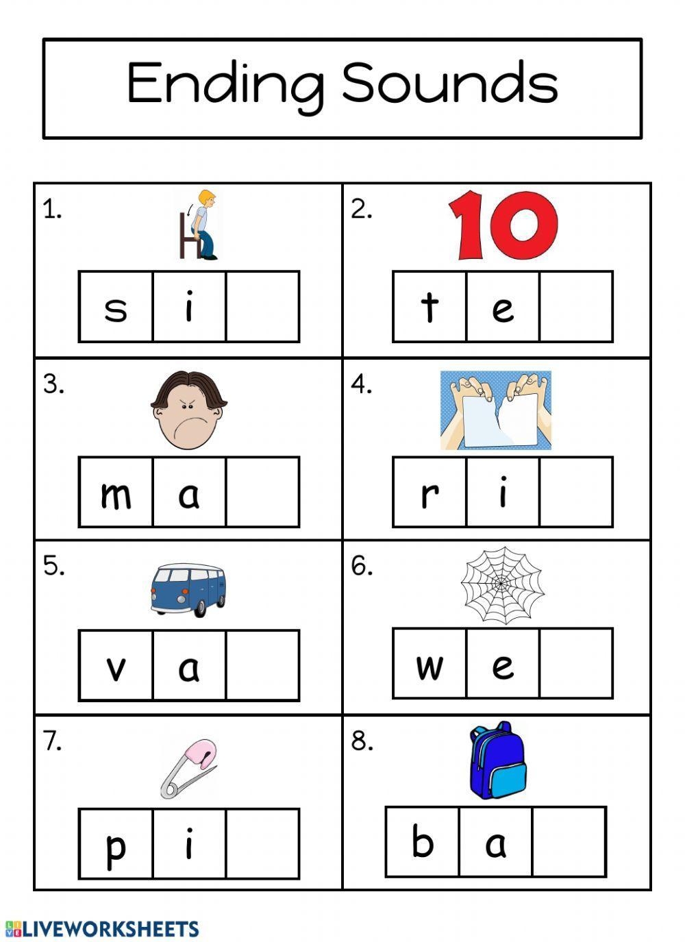 Ending Sounds Worksheet Live Worksheets Worksheets Library Ending Sounds Worksheet Live Worksheets Worksheets Library