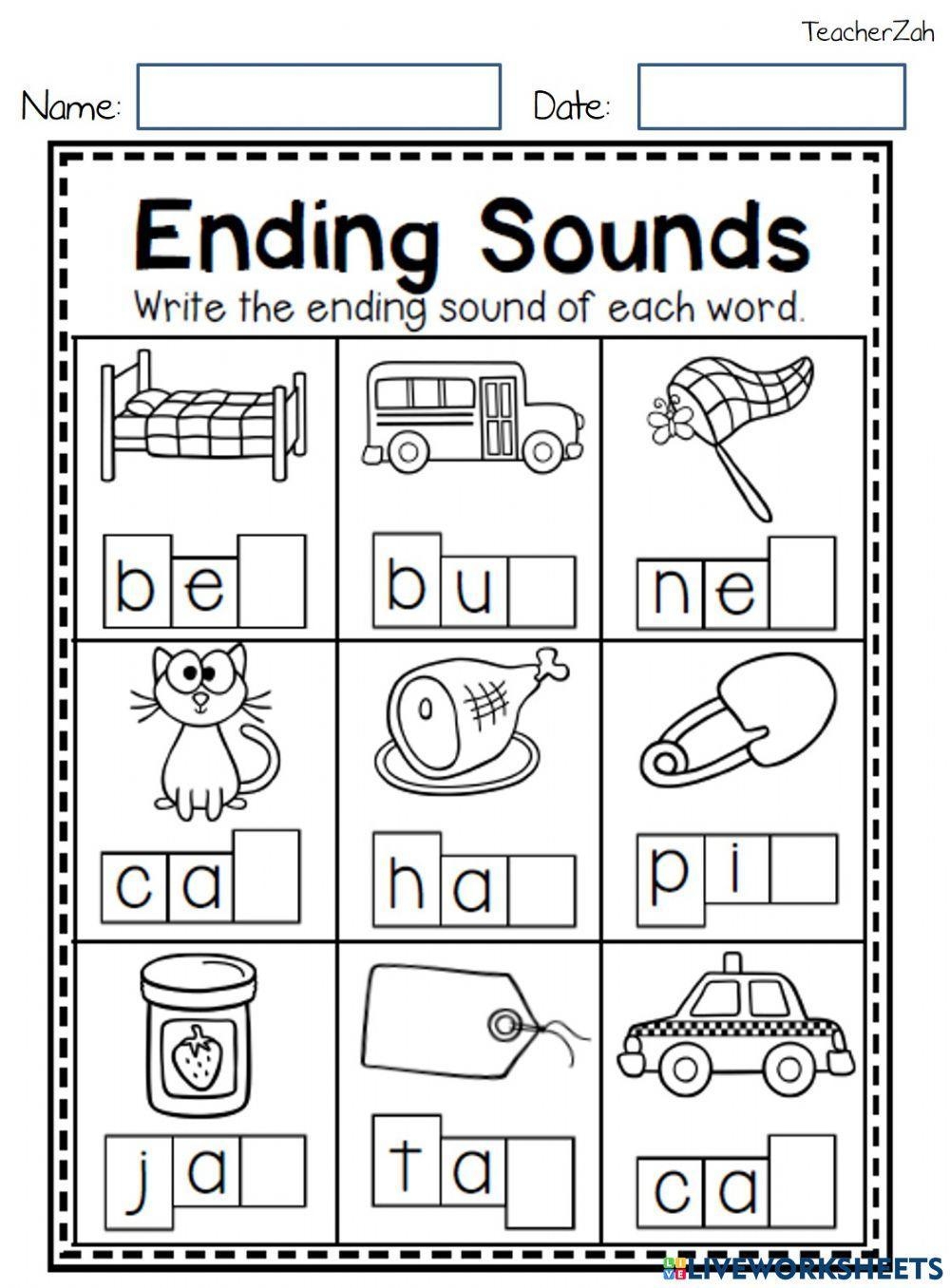Ending Sounds Worksheets Practice And Master Final Sounds Ending Sounds Worksheets Practice And Master Final Sounds