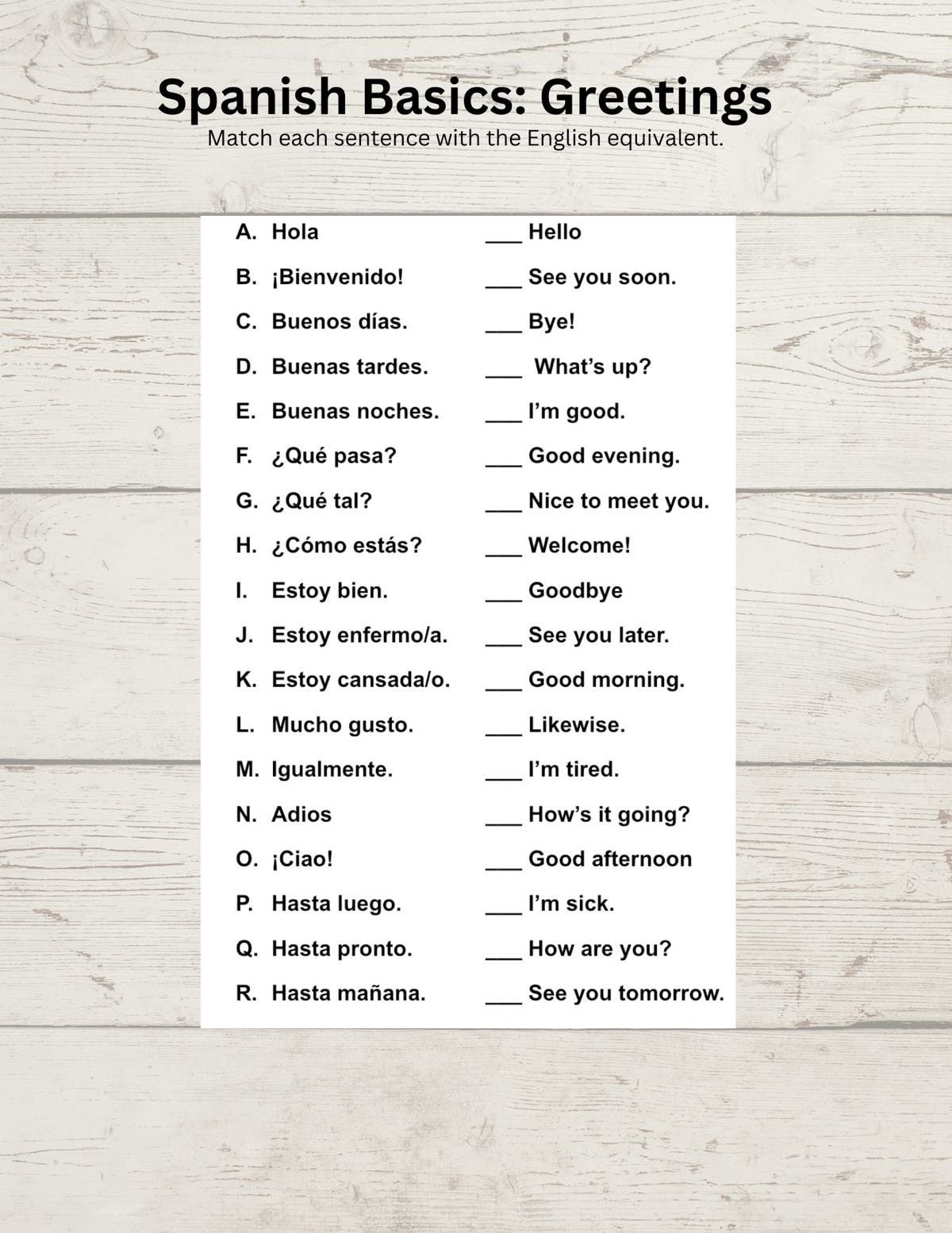 Engage And Learn English Spanish Worksheets For Effective 