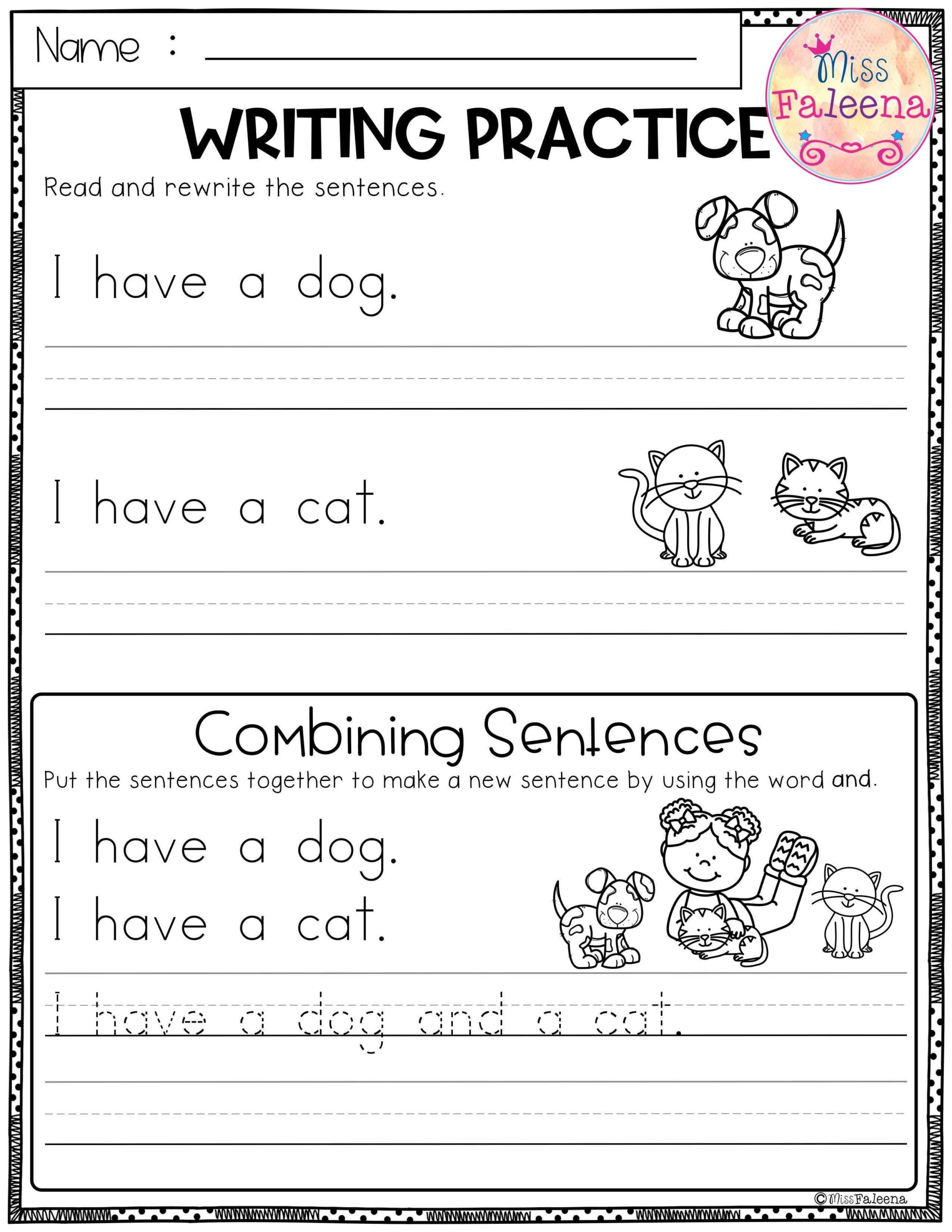 Engage Young Minds With Fun Kindergarten Sentence Writing Worksheets Engage Young Minds With Fun Kindergarten Sentence Writing Worksheets
