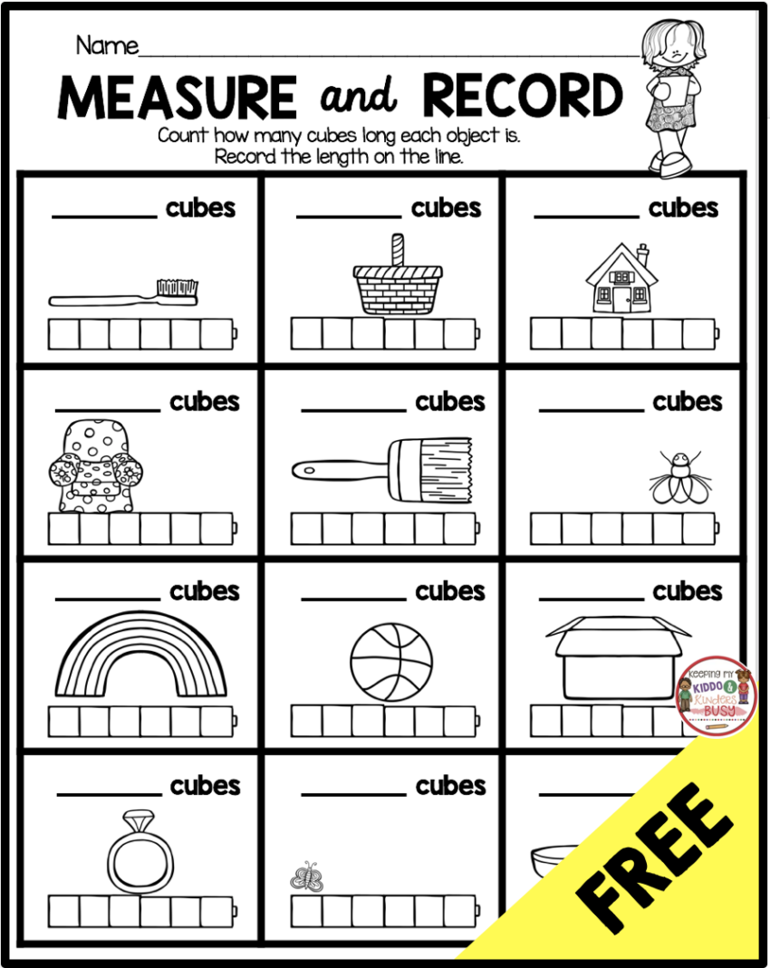 Engaging Kindergarten Measurement Worksheets For Early Learning Worksheets Library