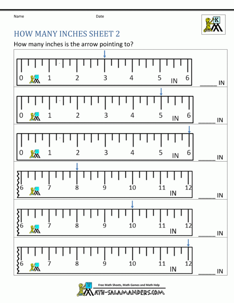 Engaging Measurement Worksheets For Kindergarten Fun Learning 