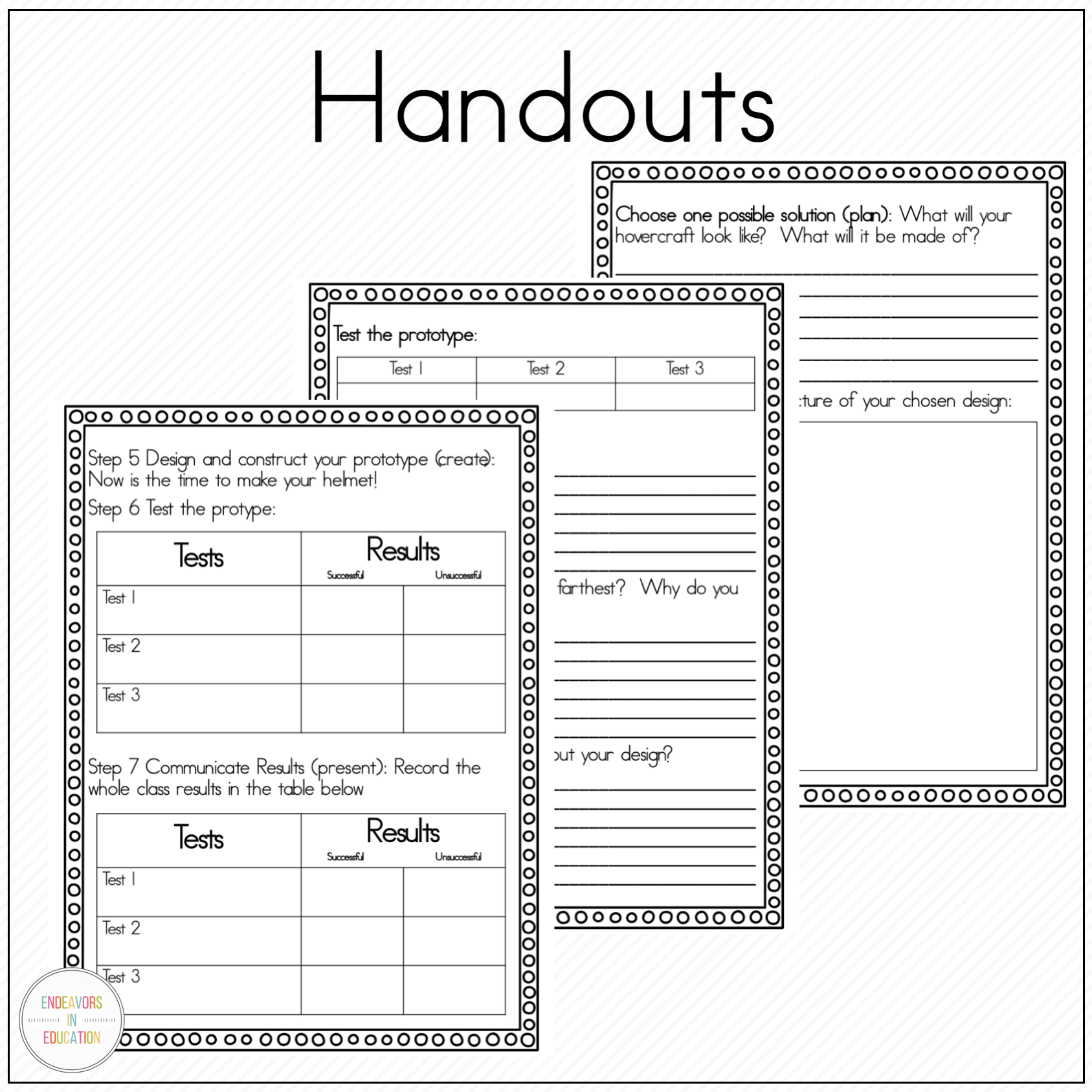 Printable Engineering Design Process Worksheet -Tpt Printable Engineering Design Process Worksheet -Tpt