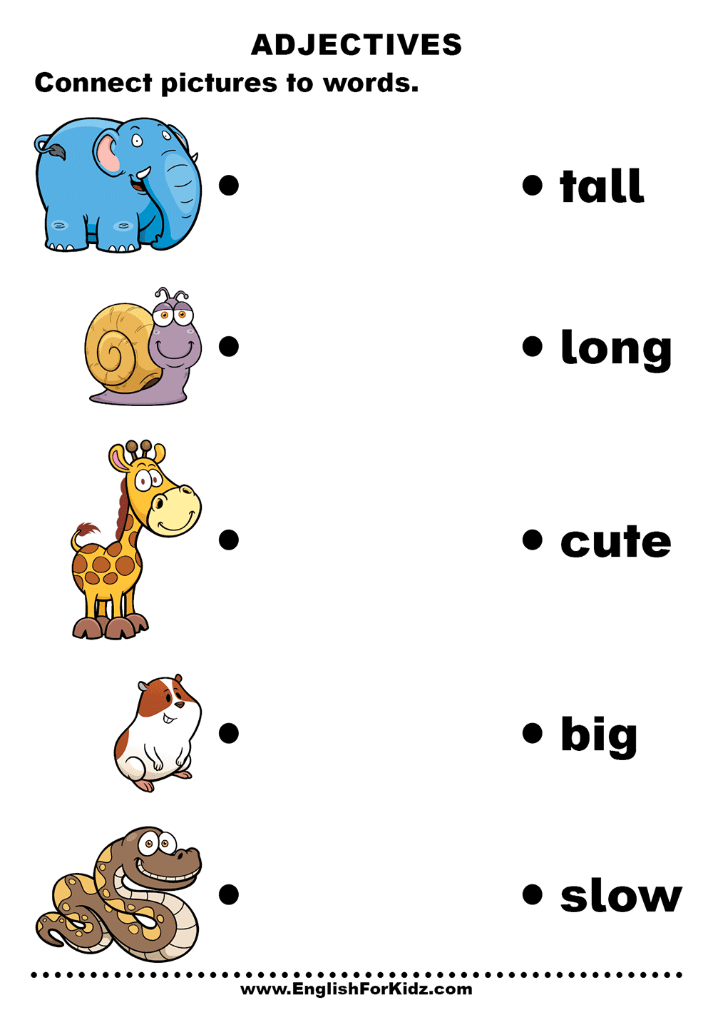 English For Kids Step By Step Adjectives Worksheets And Exercises