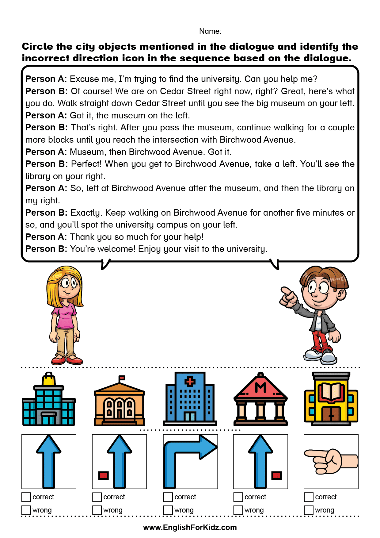 English For Kids Step By Step Asking For And Giving Directions Worksheets English For Kids Step By Step Asking For And Giving Directions Worksheets
