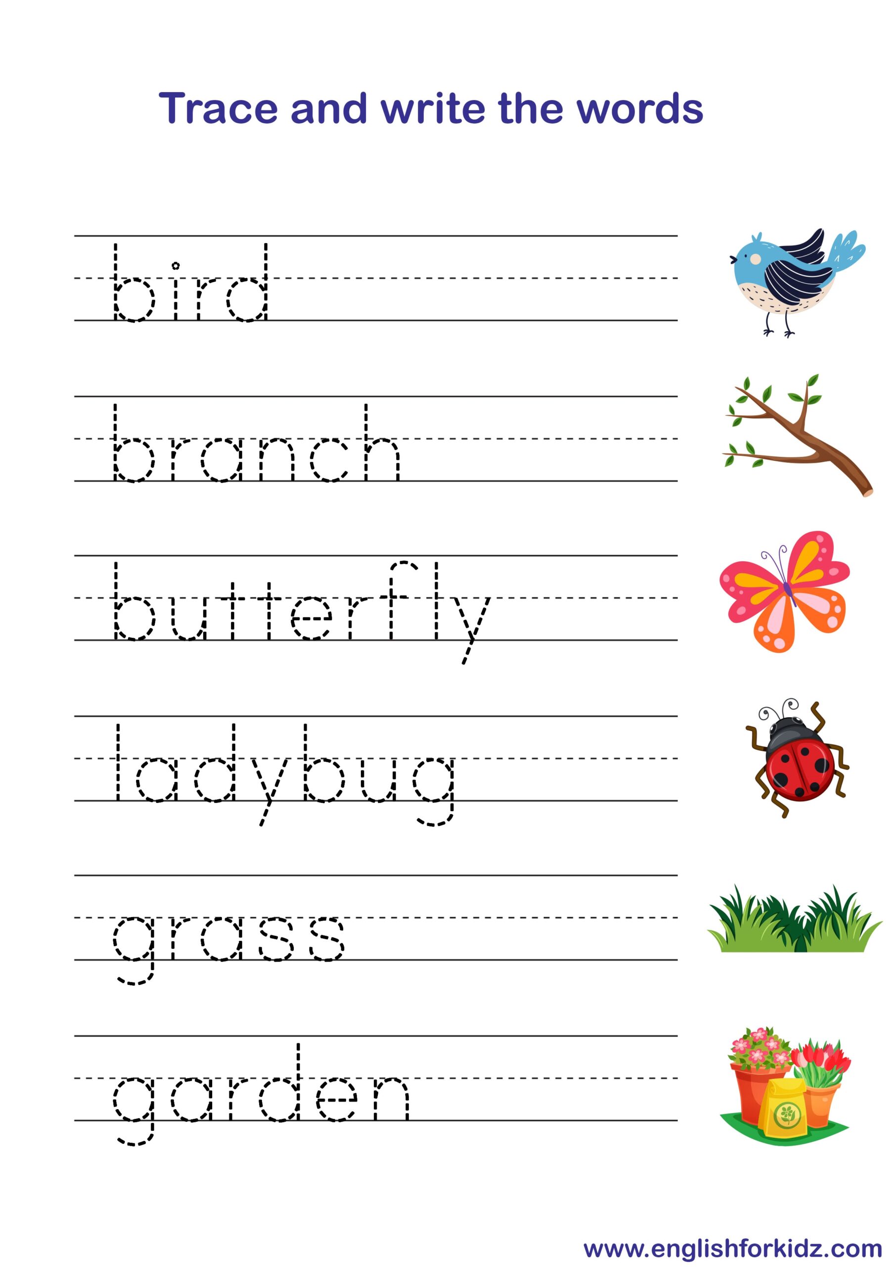 English For Kids Step By Step Spring Vocabulary Worksheets