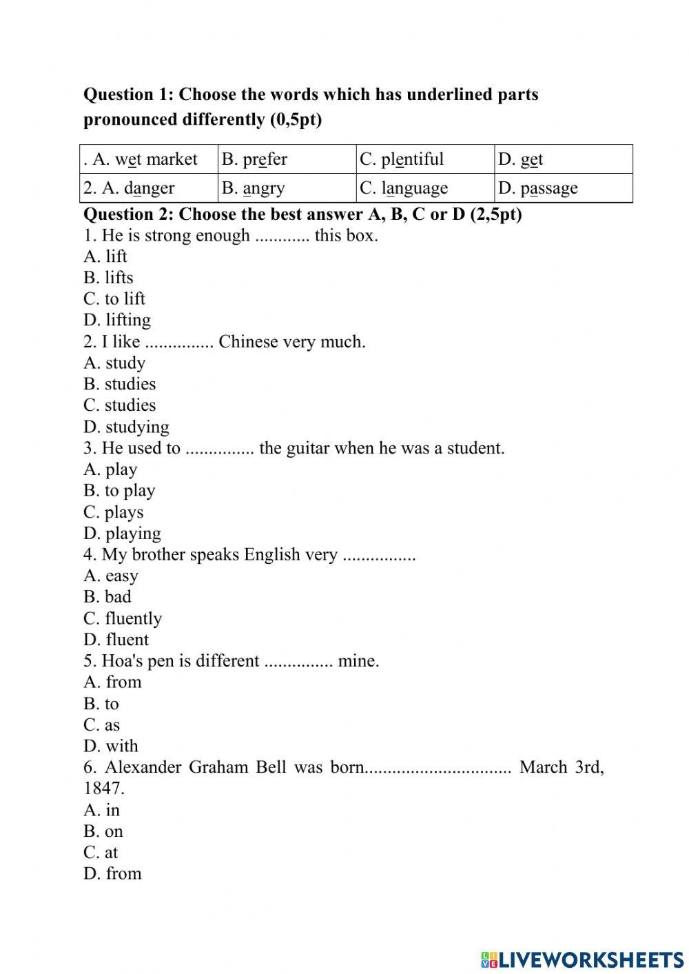 English Grade 8 Worksheet Live Worksheets Worksheets Library English Grade 8 Worksheet Live Worksheets Worksheets Library