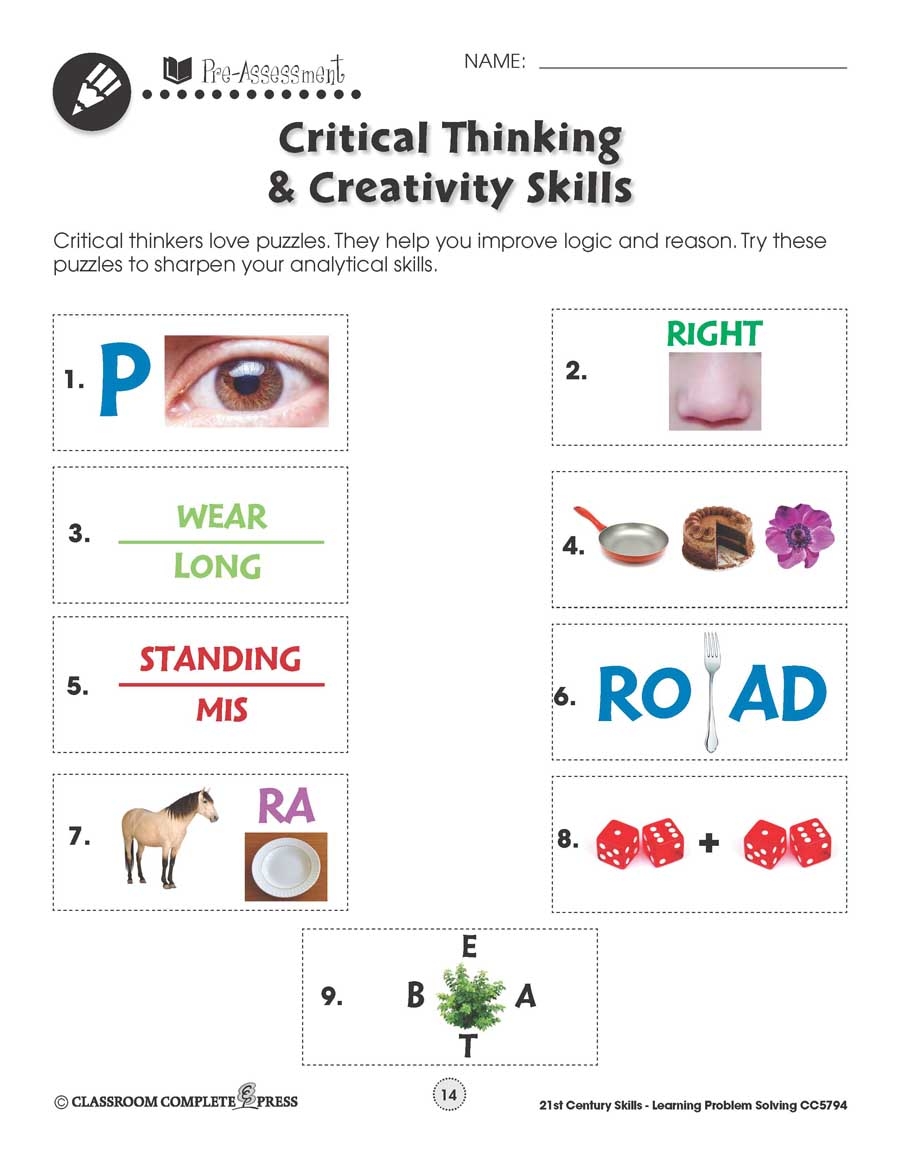 English Worksheets Critical Thinking Questions Worksheets Library