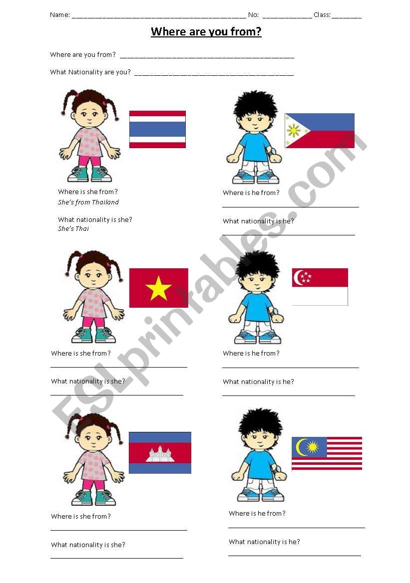 English Worksheets Southeast Asian Nationalities Worksheets Library