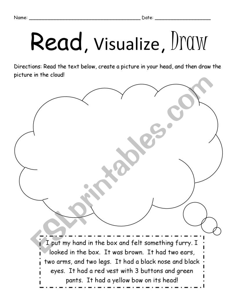 Free Printable Visualizing Worksheets Free Printable Visualizing Worksheets