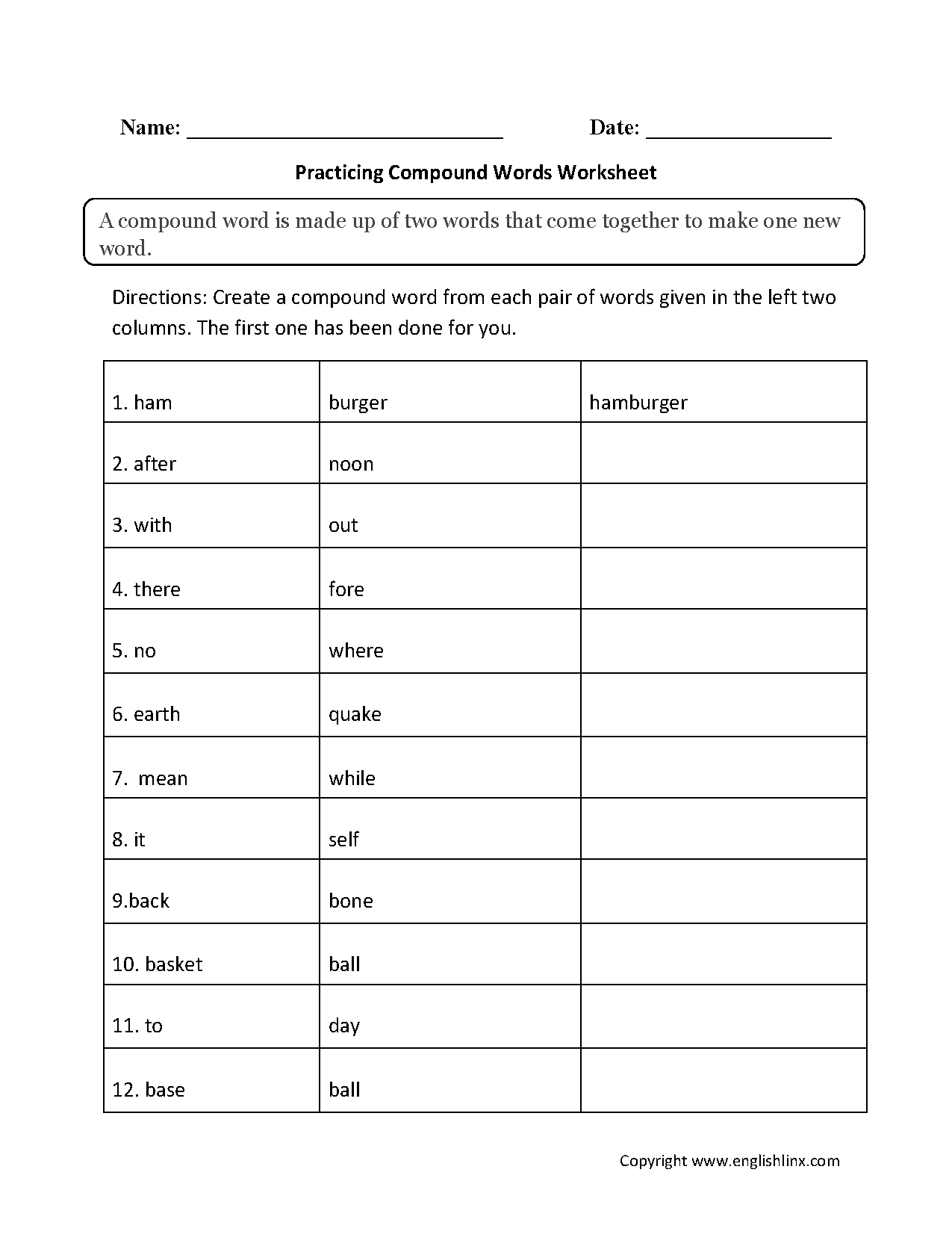 Englishlinx Compound Words Worksheets Worksheets Library Englishlinx Compound Words Worksheets Worksheets Library