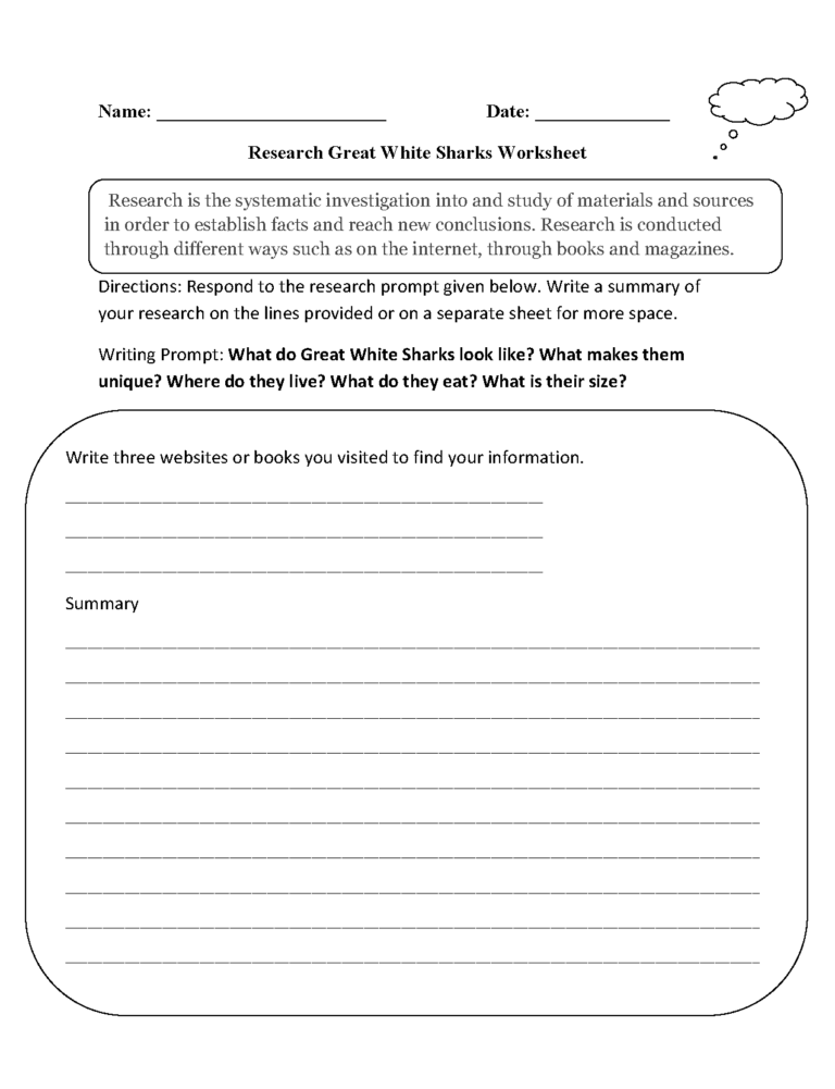 Englishlinx Research Worksheets