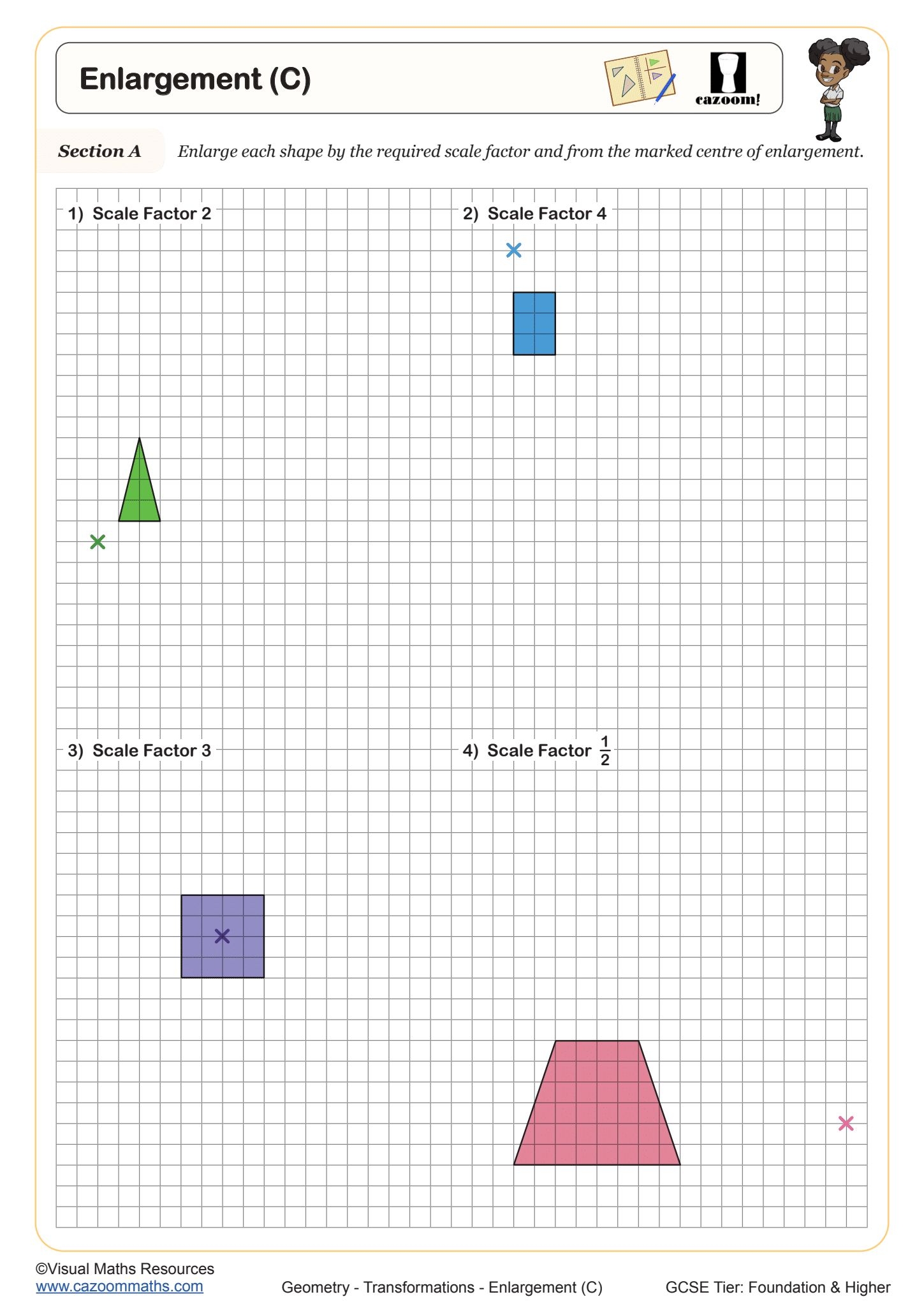 Enlargement C Worksheet Printable PDF Worksheets