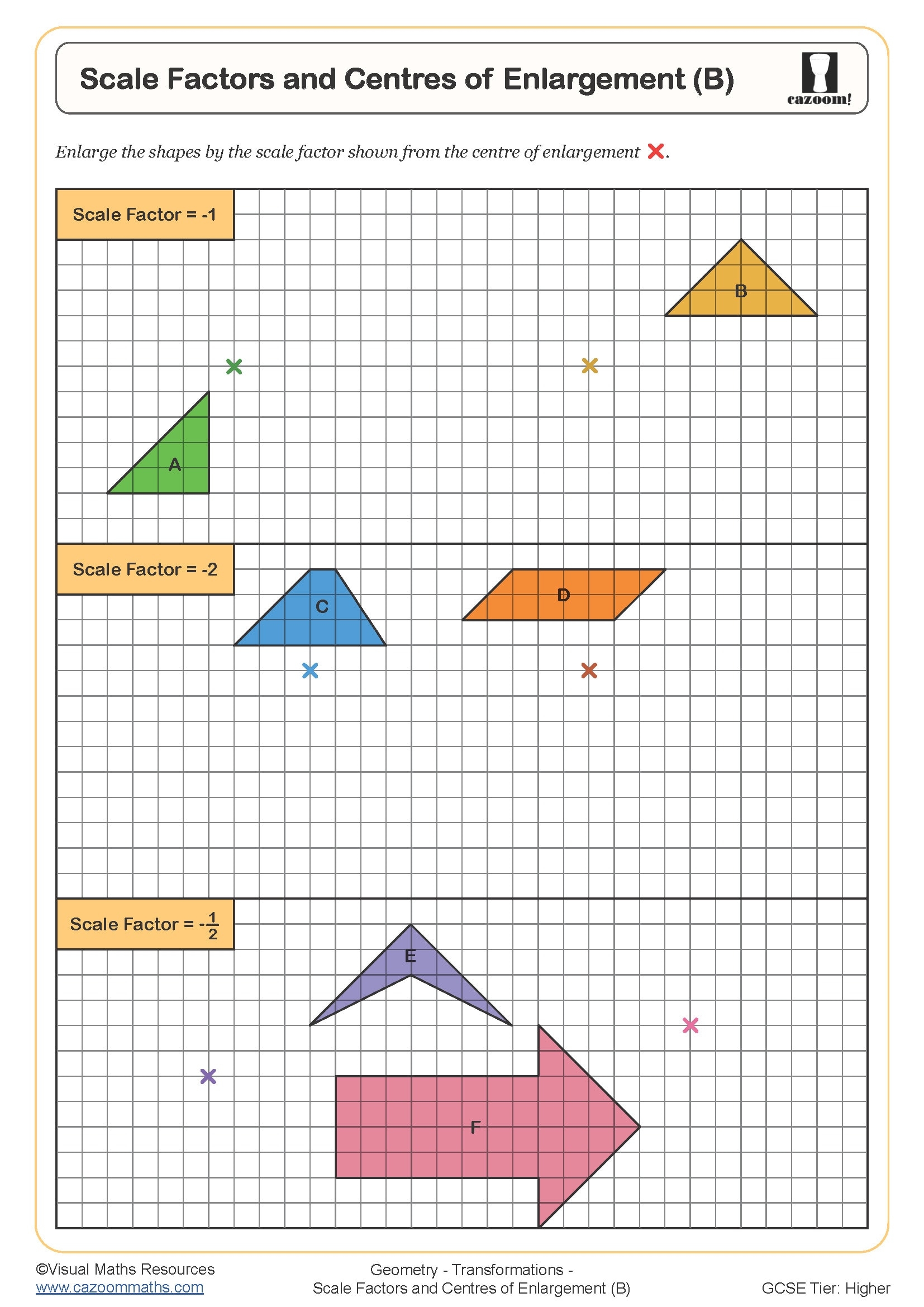 Enlargement C Worksheet Printable PDF Worksheets
