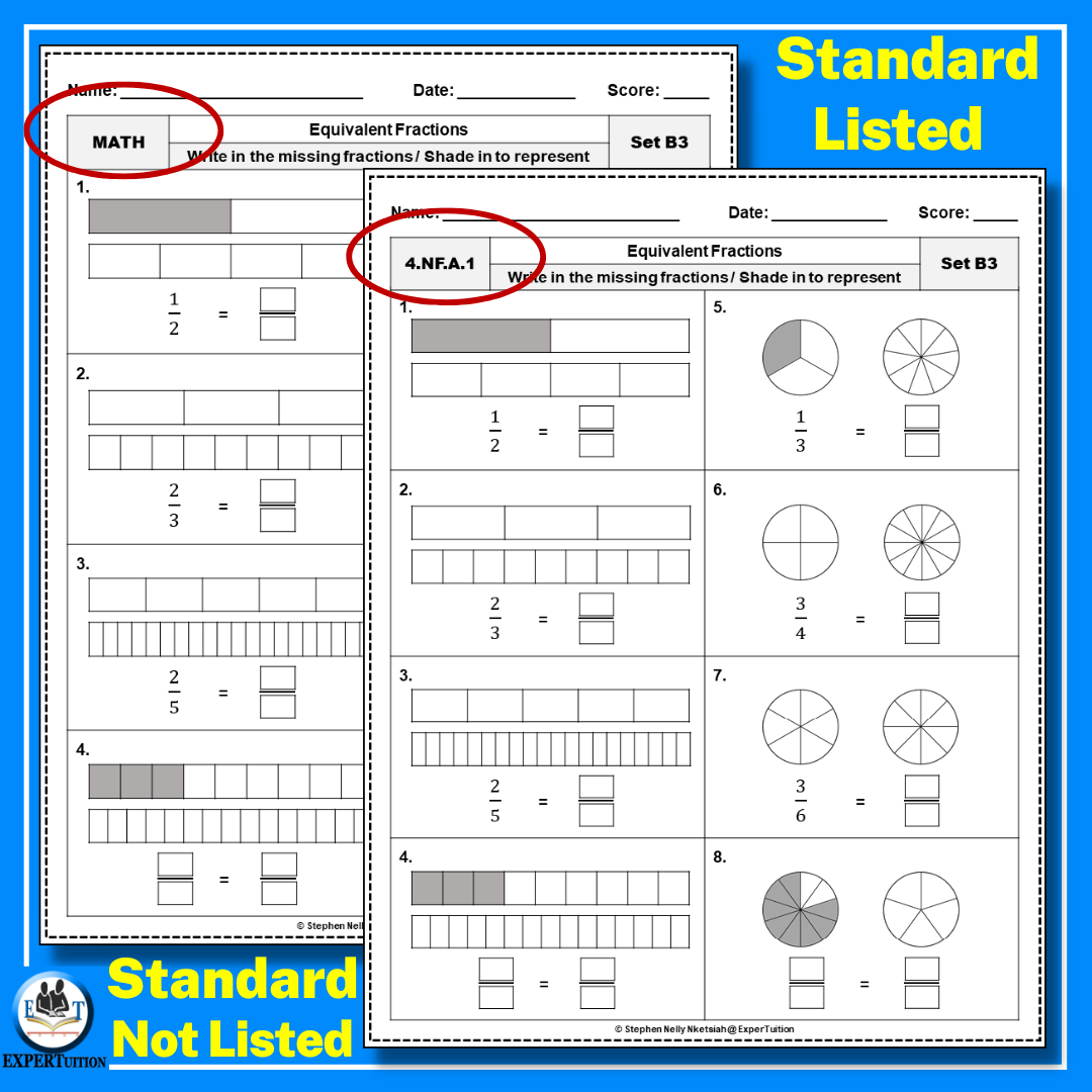 Equivalent Fractions Worksheets Grade 4 Made By Teachers