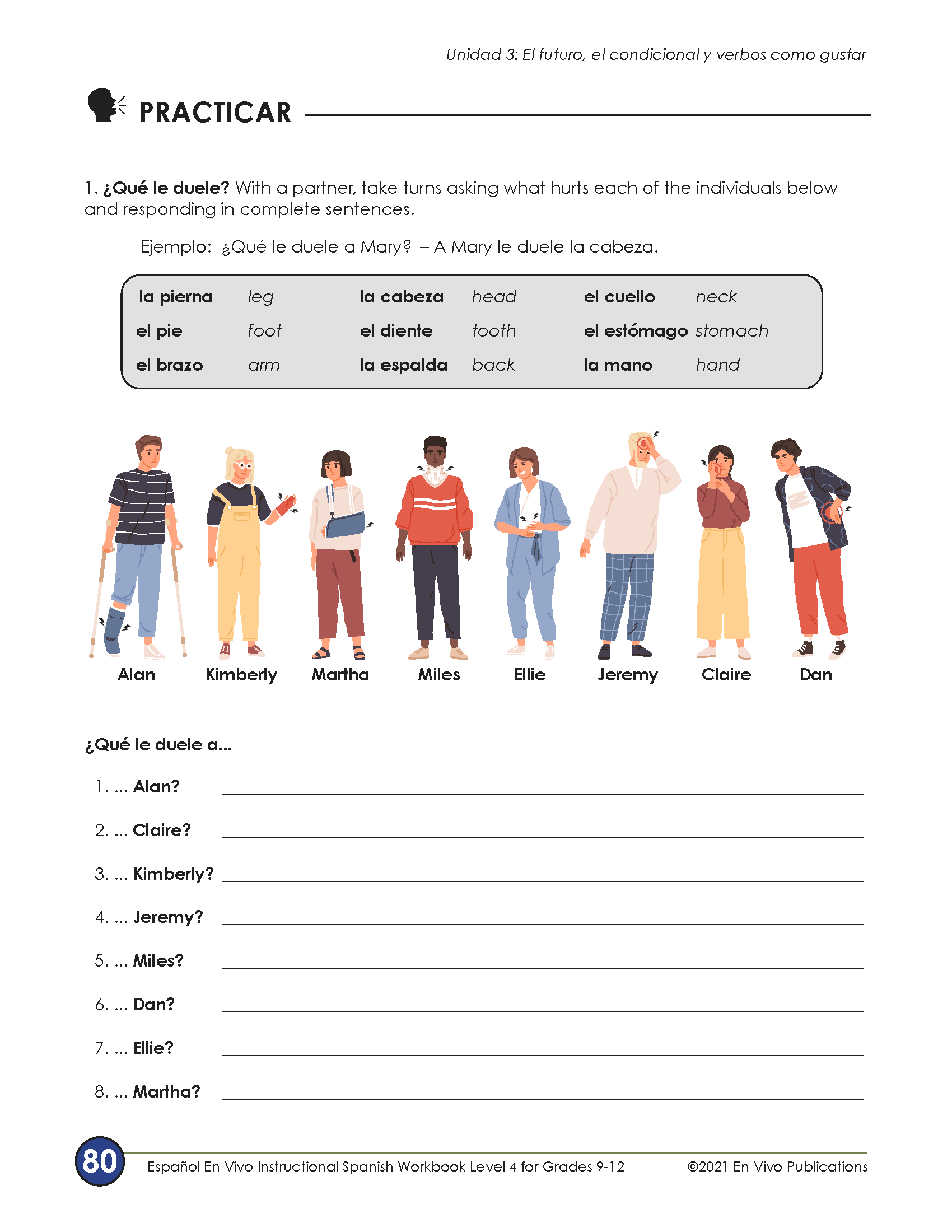 9th Grade Spanish Printable Worksheets