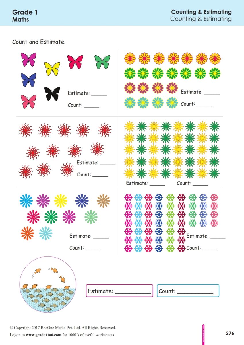 Estimate Then Count Worksheets Worksheets Library