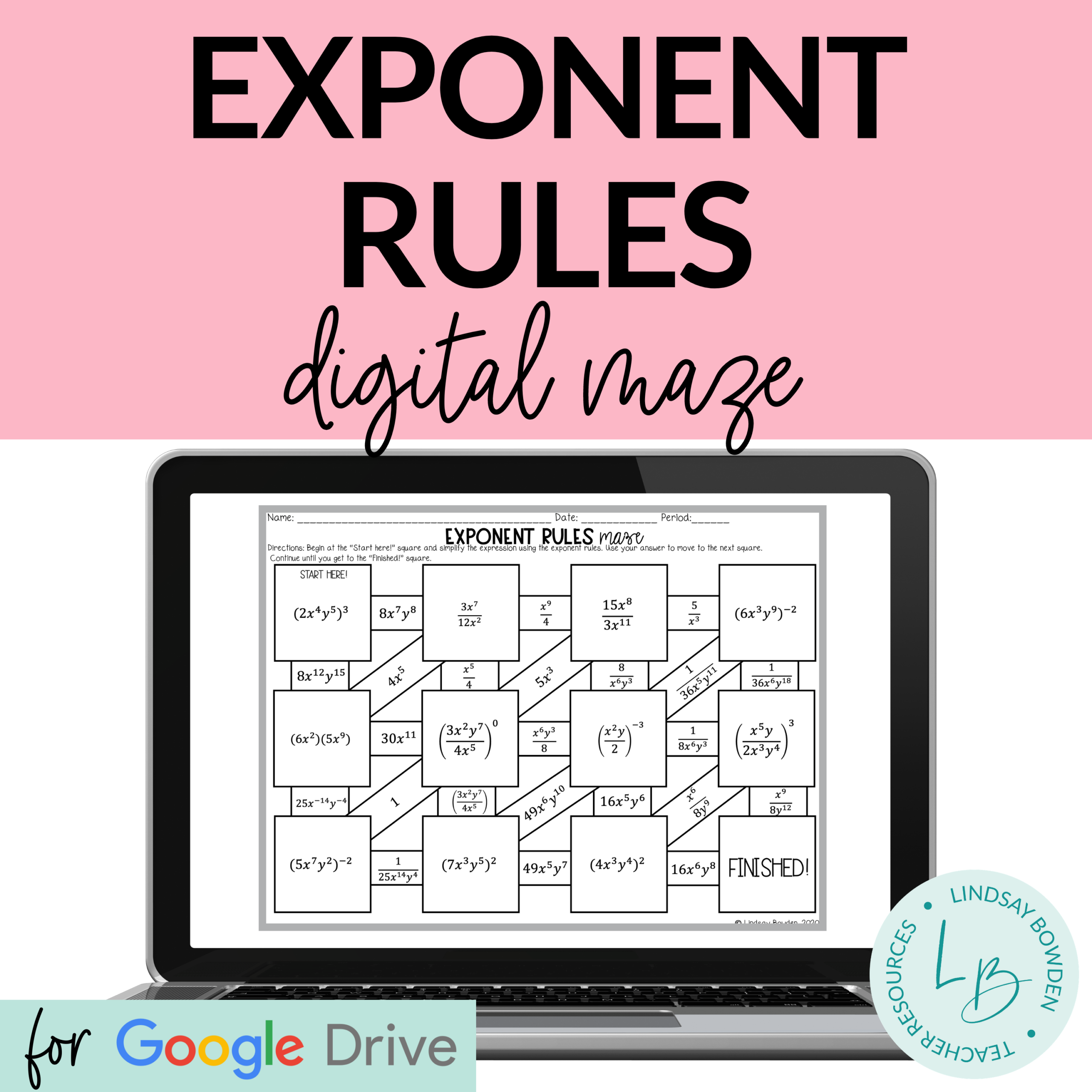 Exponent Rules Digital Maze Lindsay Bowden Exponent Rules Digital Maze Lindsay Bowden