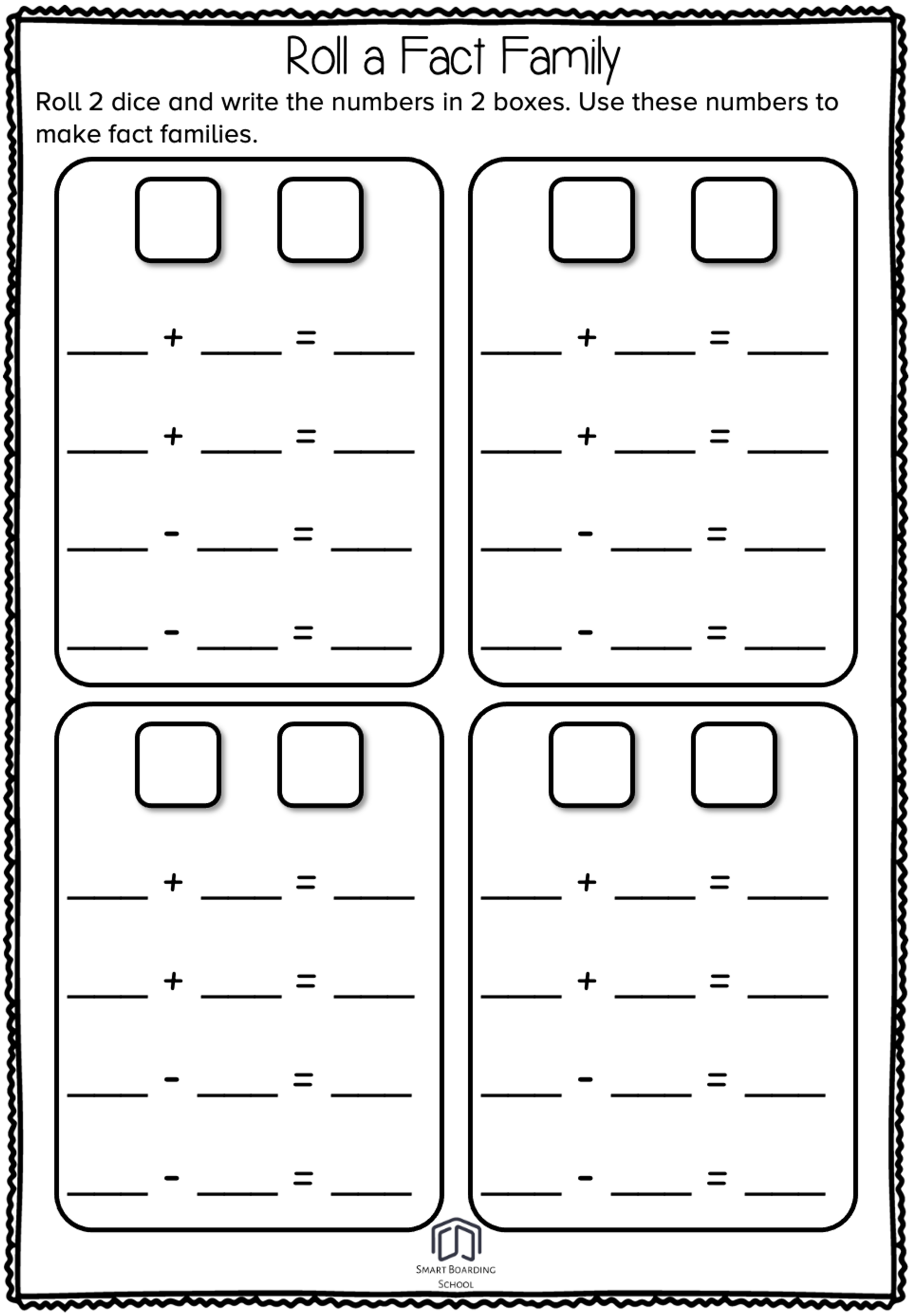 Fact Family Worksheets Free Printable Fact Family Worksheets Free Printable