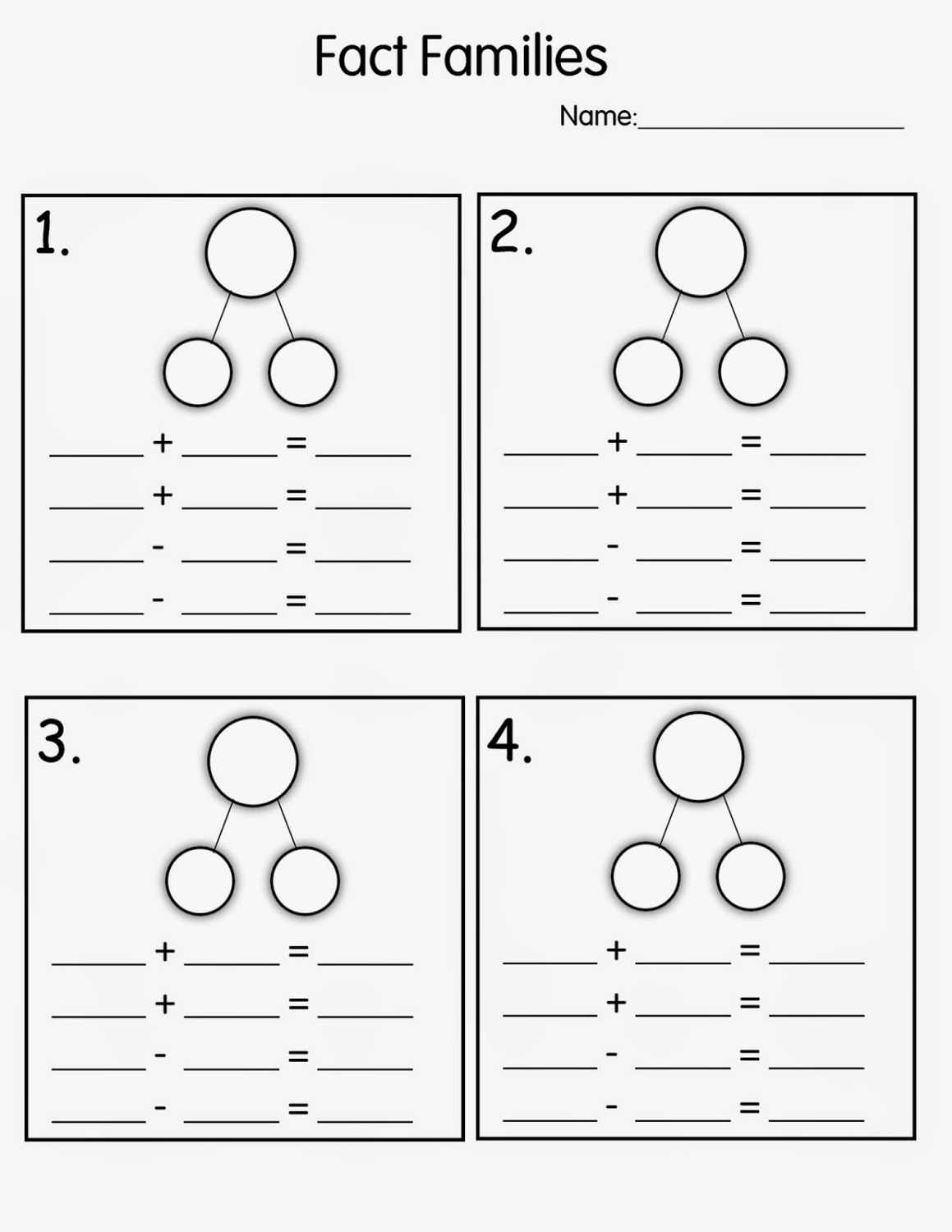 Fact Family Worksheets To Print Activity Shelter Fact Family Worksheets To Print Activity Shelter