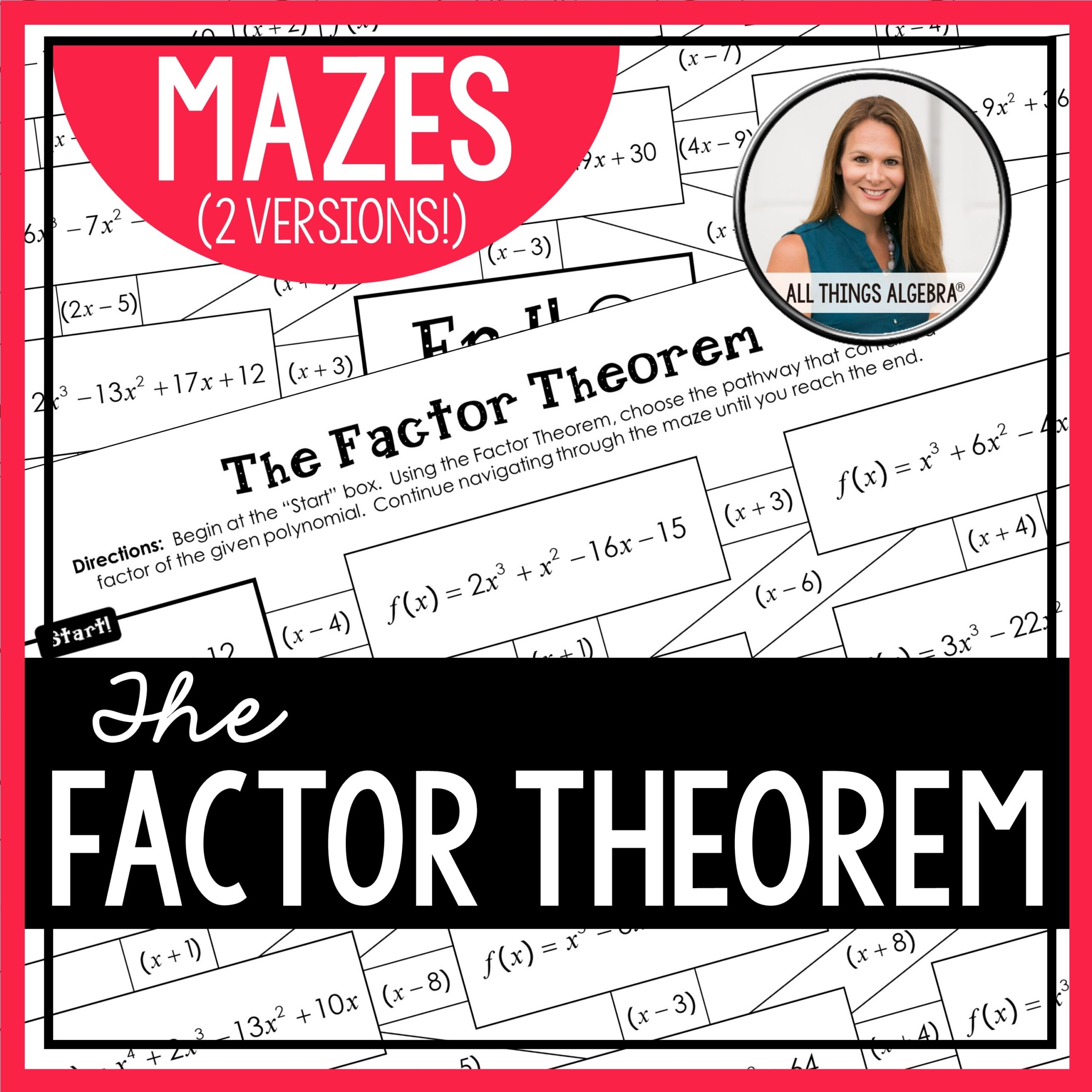 Factoring Maze Worksheet Answer Key