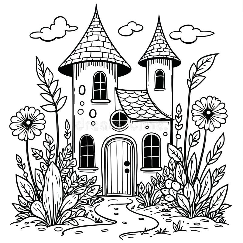 Fairy House Coloring Page Stock Illustrations 1 318 Fairy House Fairy House Coloring Page Stock Illustrations 1 318 Fairy House
