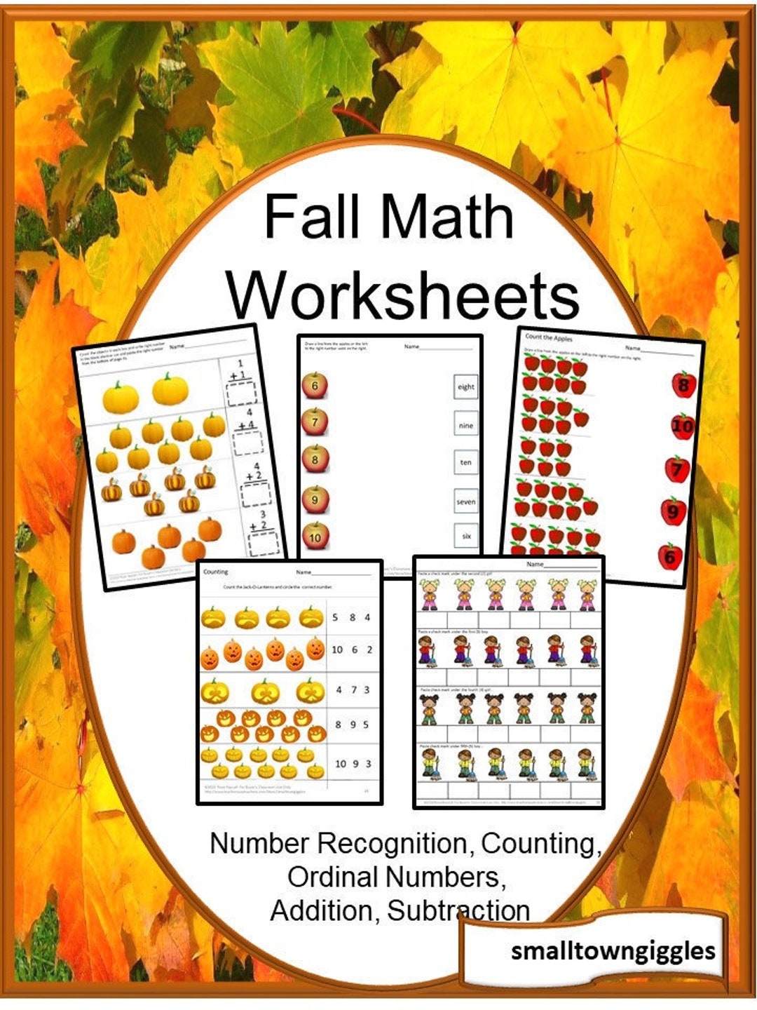 Fall Math Skills Worksheets Digital And Print Distance Learning 