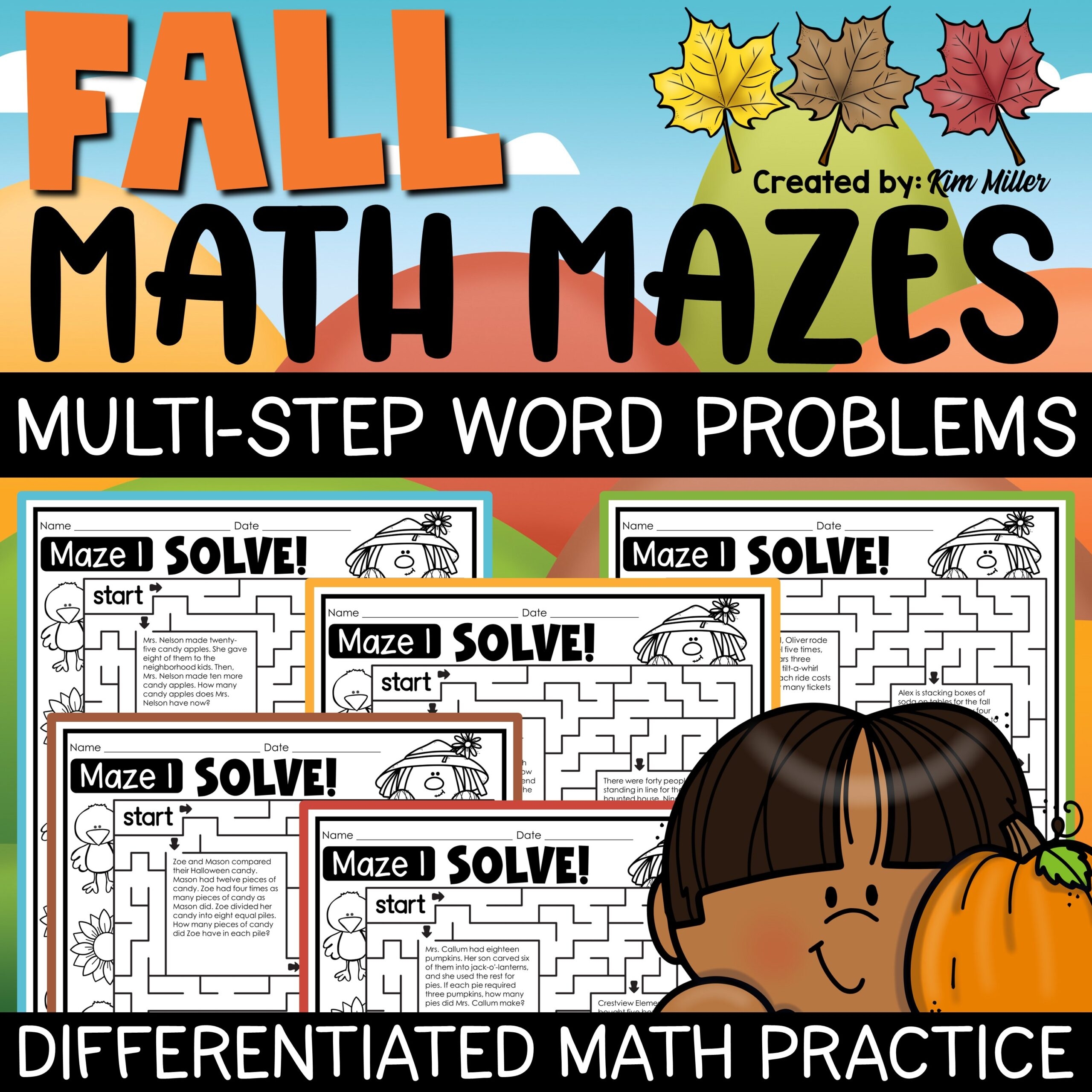 Fall Math Worksheets Multi Step Two Step Word Problems Math Mazes A Love Of Teaching Kim Miller Fall Math Worksheets Multi Step Two Step Word Problems Math Mazes A Love Of Teaching Kim Miller
