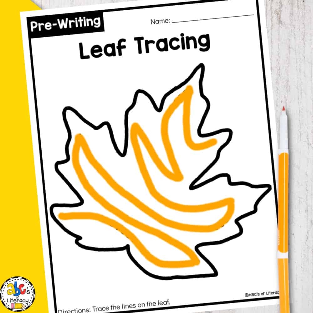 Fall Tracing Worksheets ABCs Of Literacy Fall Tracing Worksheets ABCs Of Literacy