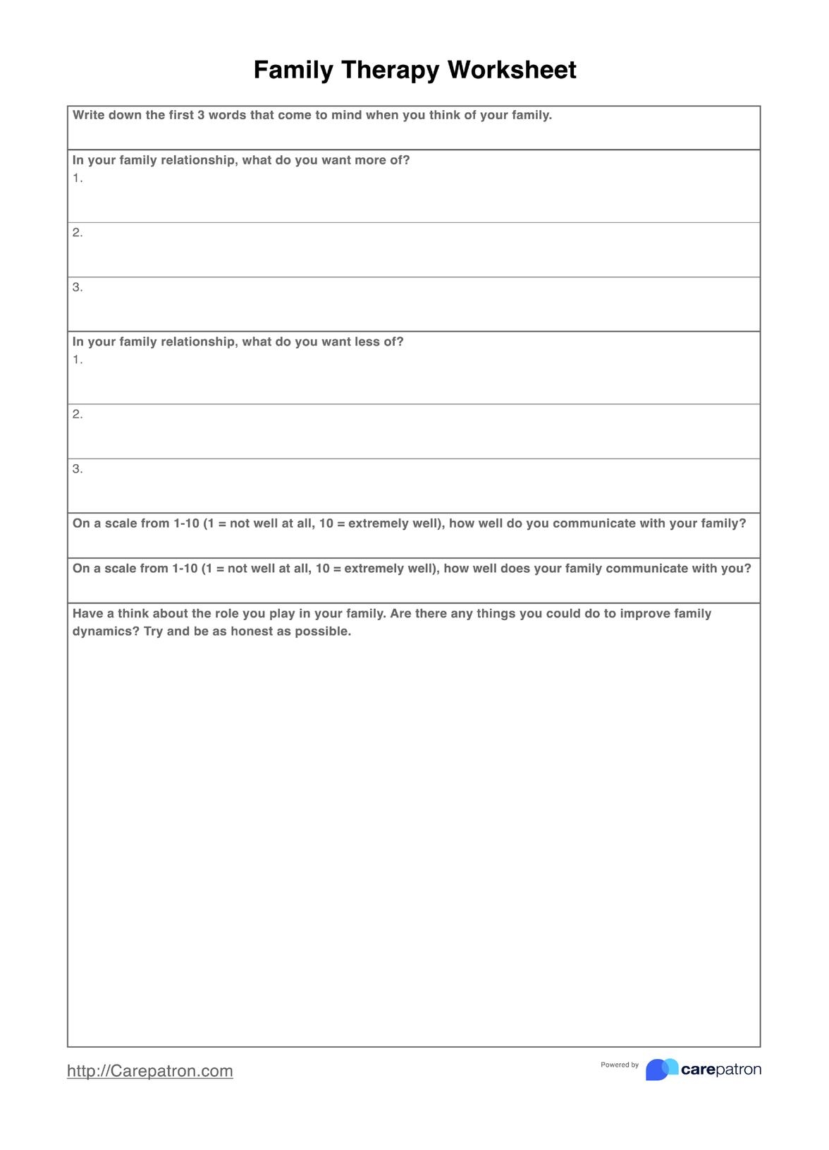 Free Printable Therapeutic Worksheets For Teens