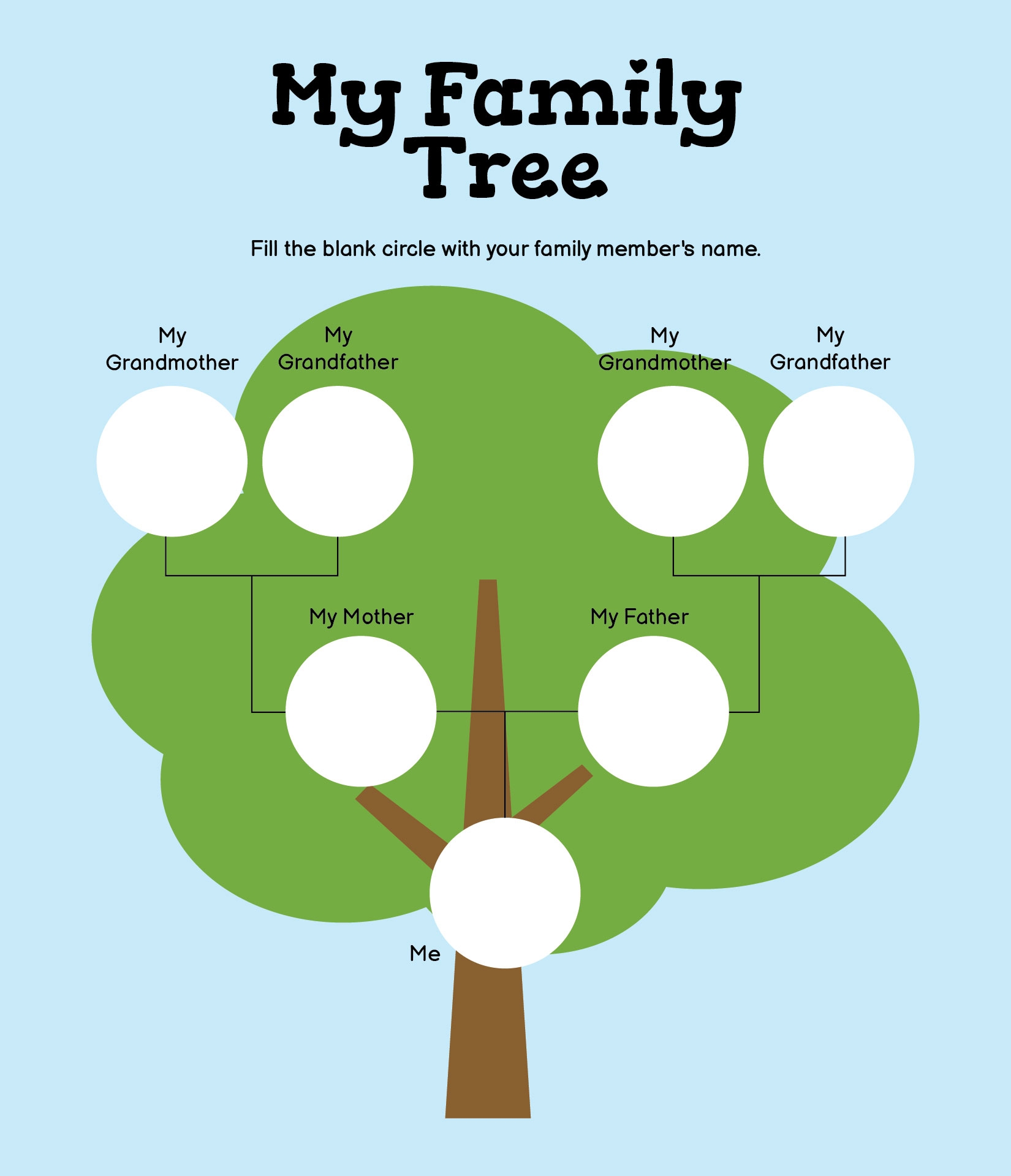 My Family Tree Printable Worksheets My Family Tree Printable Worksheets