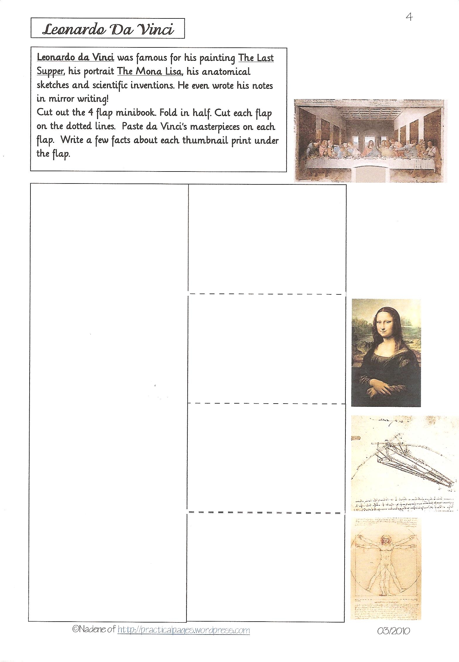 Famous Artists Lapbook Loads Of Minibooks Practical Pages
