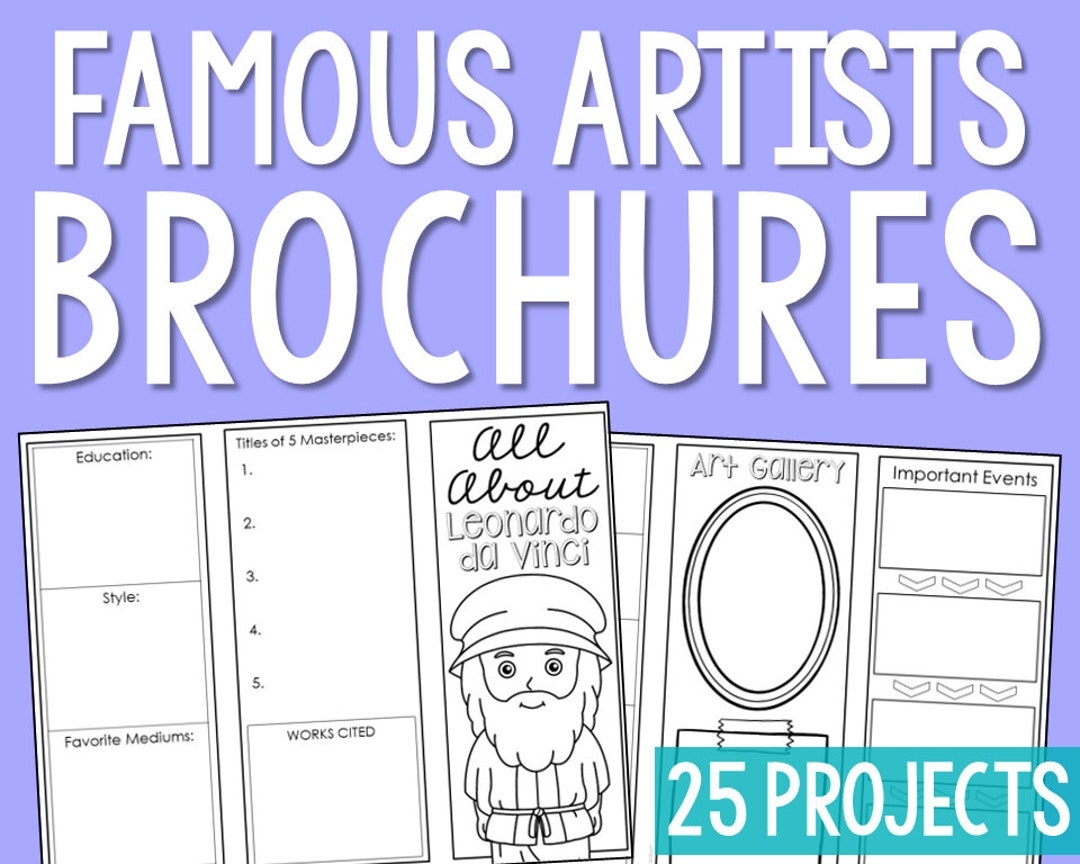 FAMOUS ARTISTS Research Projects Activity Art History Homeschool Printable Worksheets Lesson Plans For Kids Social Studies Notes Etsy